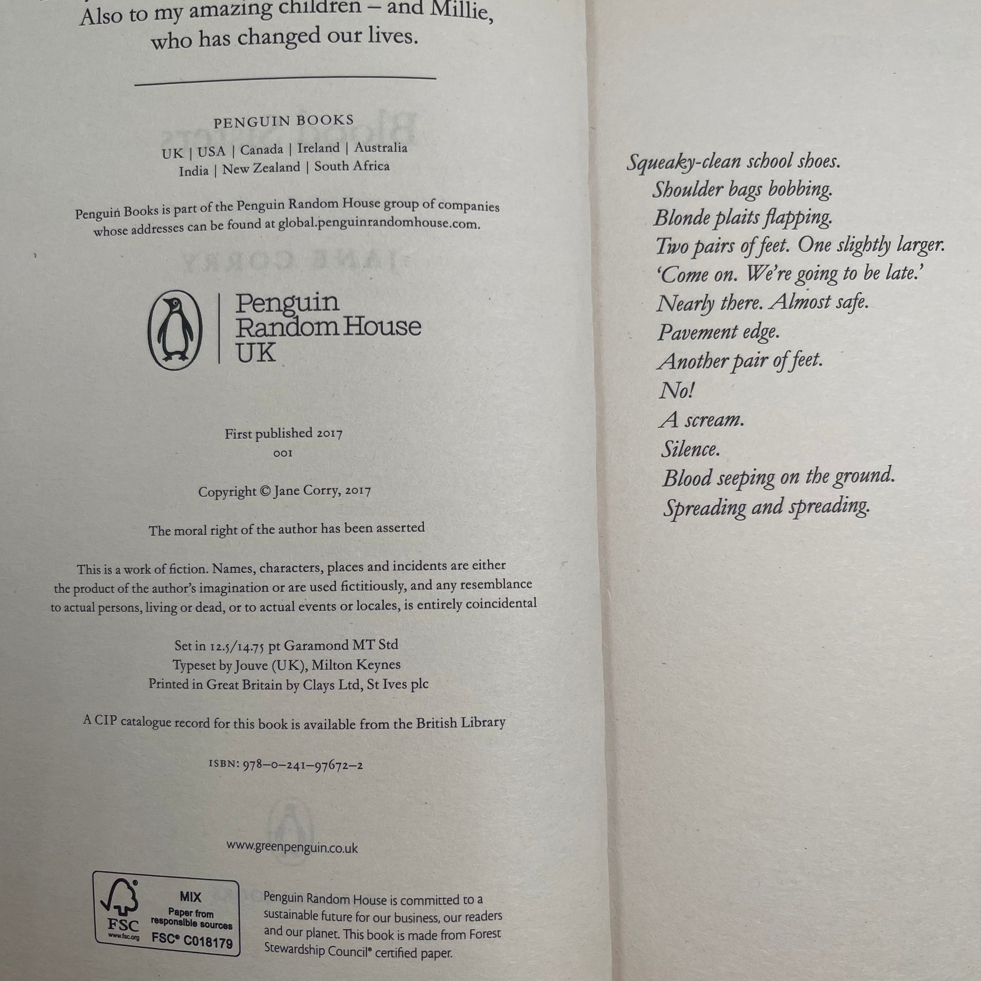 Blood Sisters - Jane Corry - Condition Detail 1