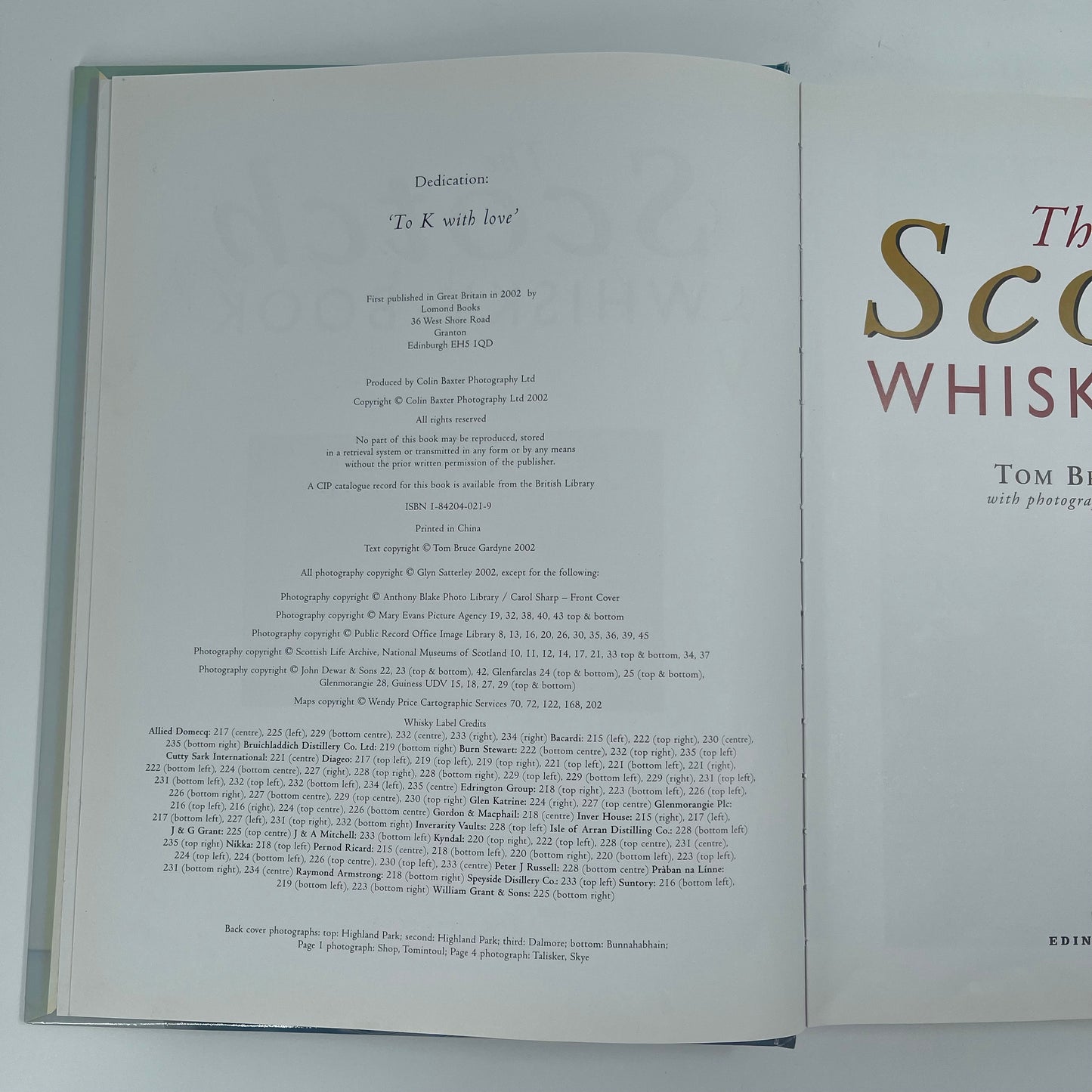 The Scotch Whisky Book - Tom Bruce-Gardyne - Condition Detail 5