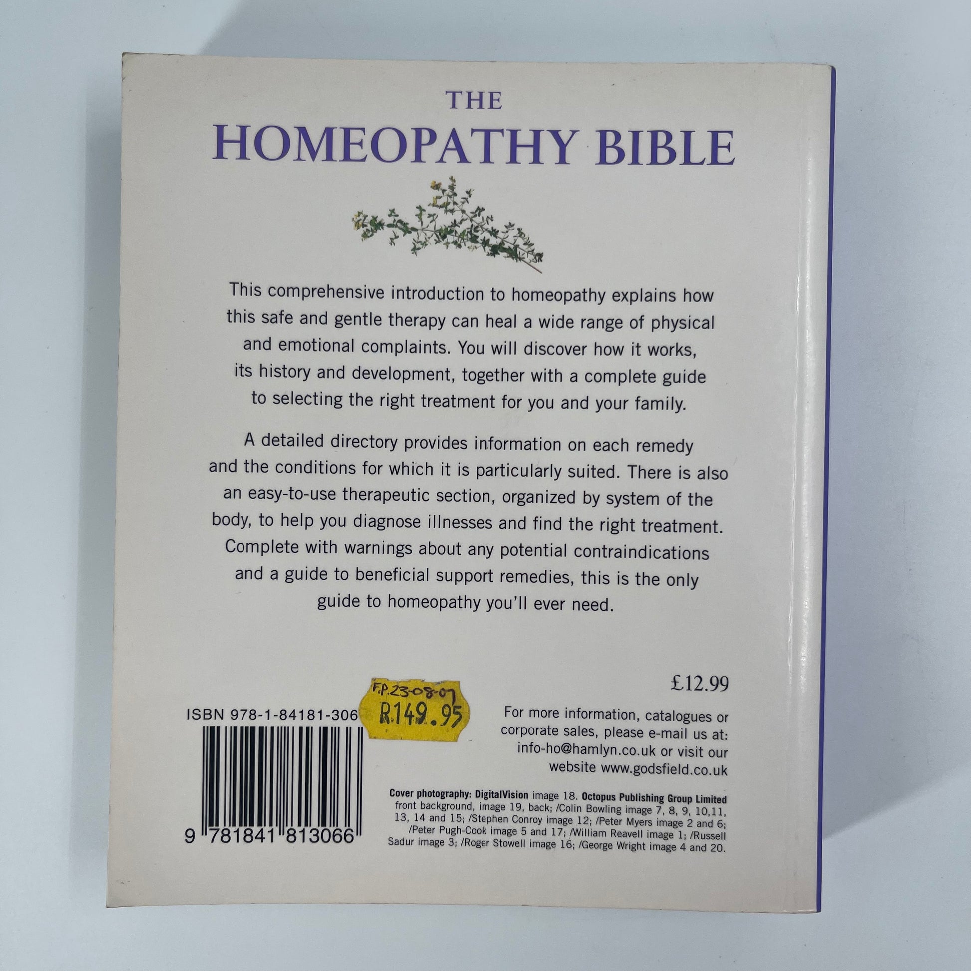 The Homeopathy Bible The Definitive Guide to Remedies - Ambika Wauters - Bottom Edge