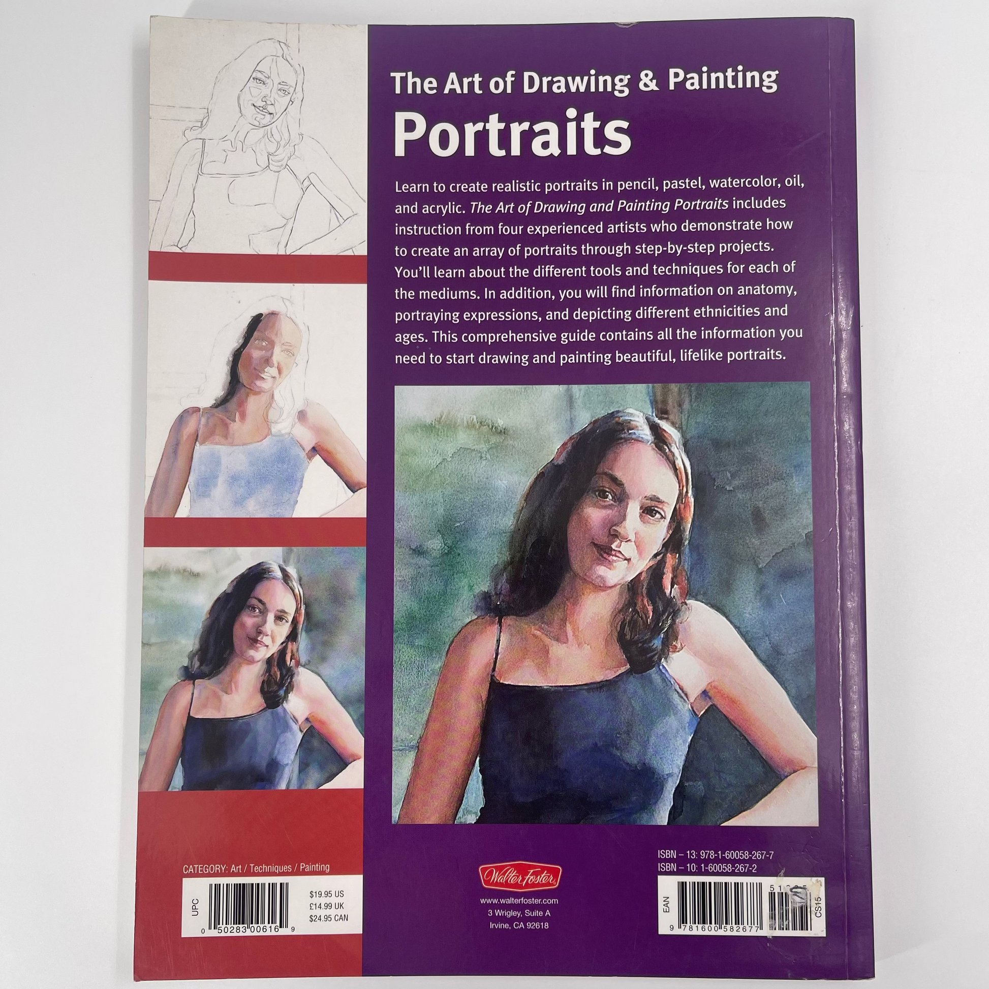The Art of Drawing & Painting Portraits Create Realistic Heads, Faces & Features in Pencil, Pastel, Watercolor, Oil & Acrylic - Tim Chambers - Bottom Edge