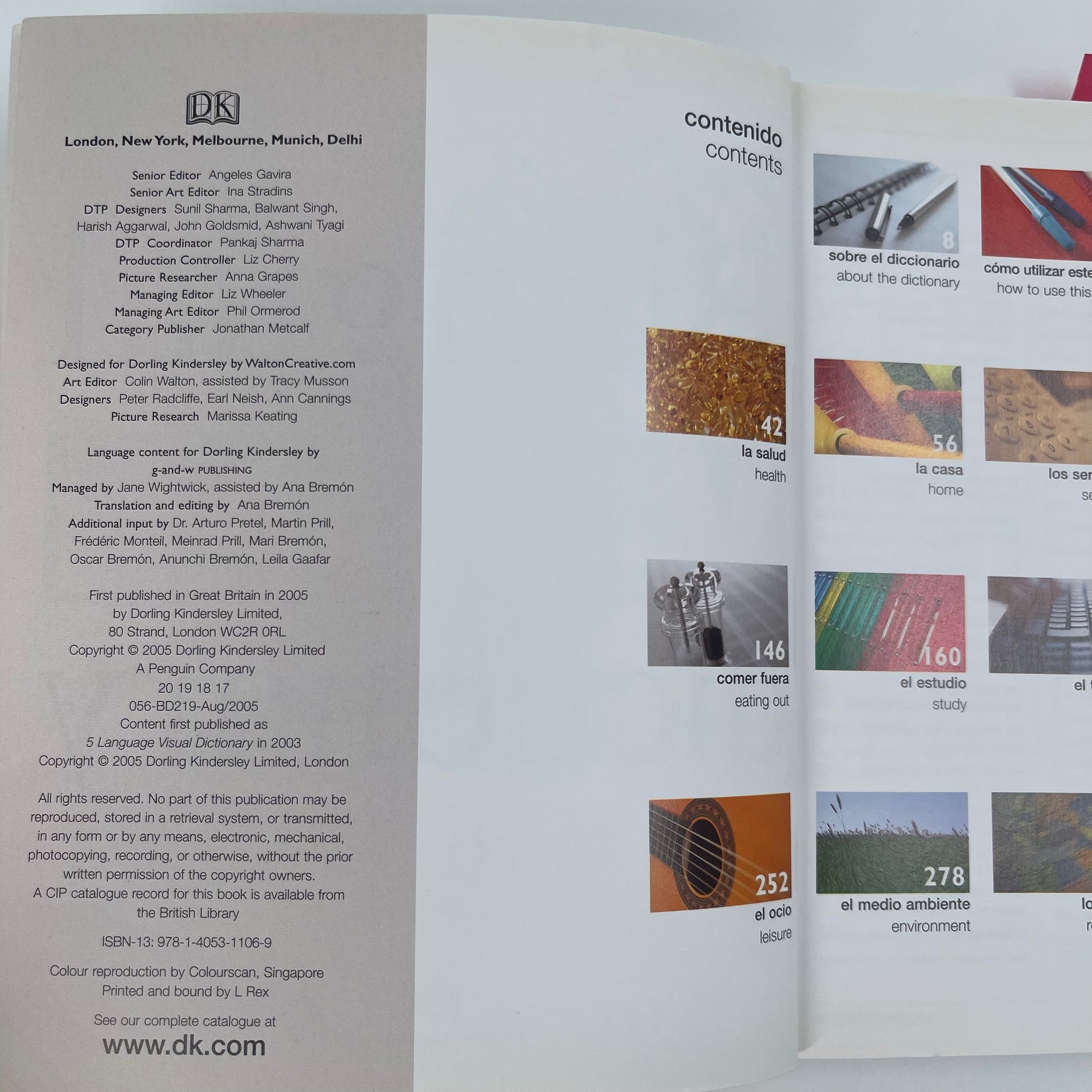 Spanish-English Visual Bilingual Dictionary - Angeles Gavira - Condition Detail 2