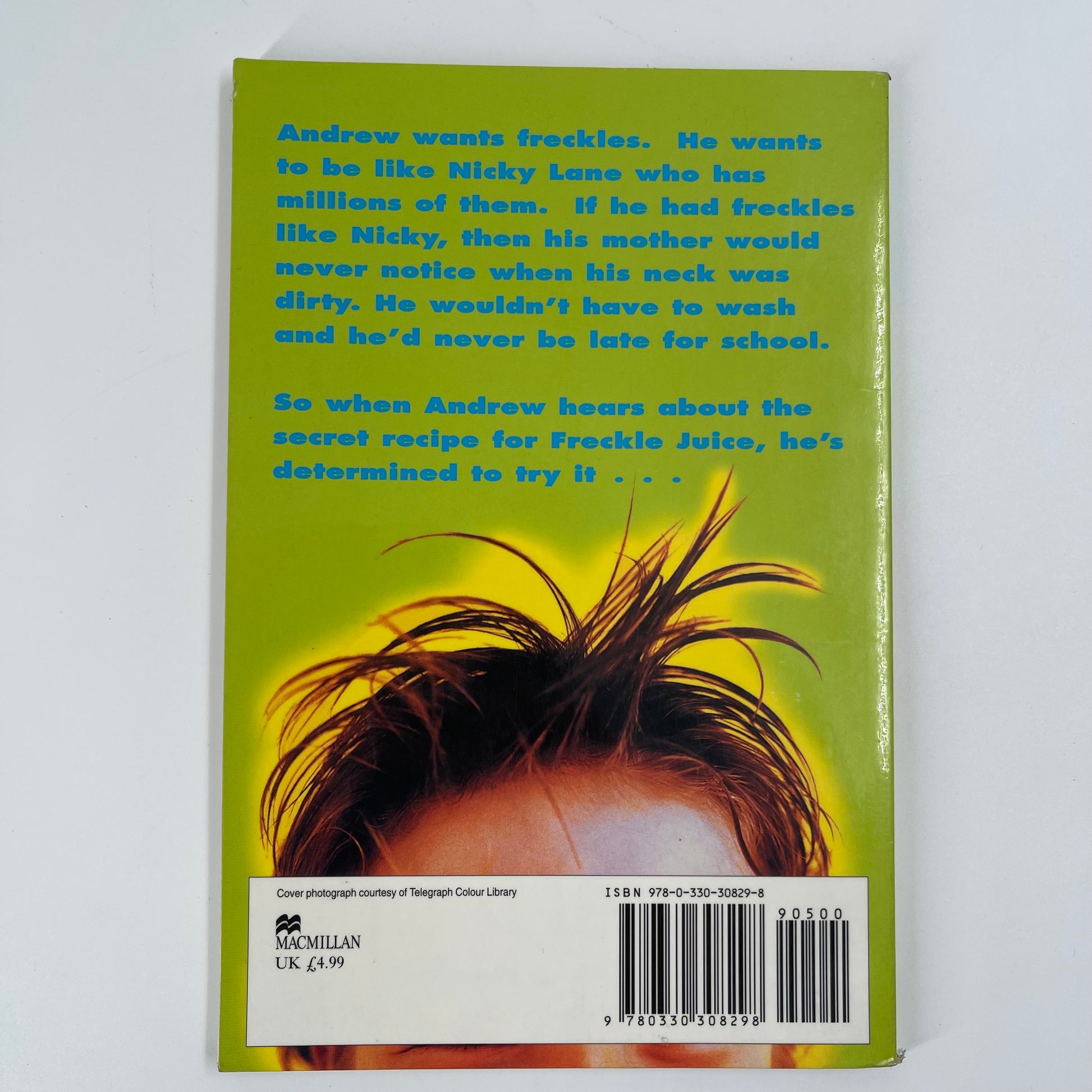 Freckle Juice - Judy Blume - Back Cover