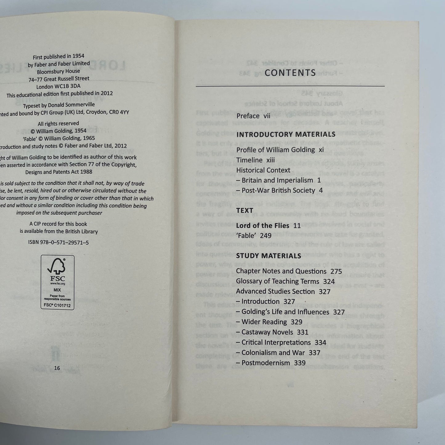 Lord of the Flies - William Golding - Condition Detail 2