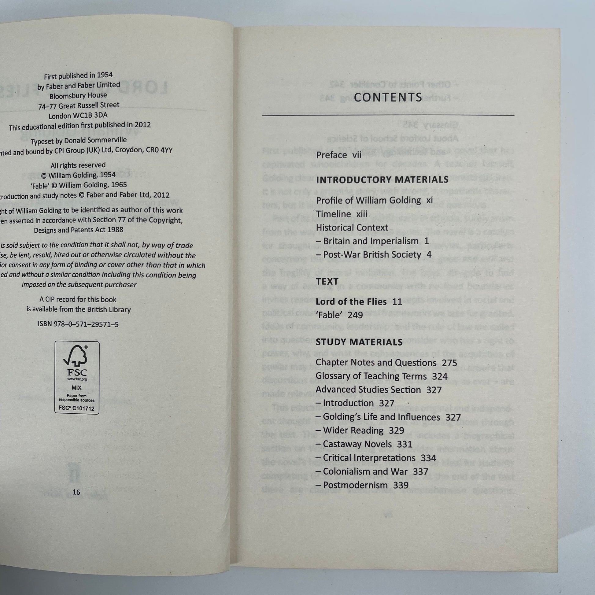 Lord of the Flies - William Golding - Condition Detail 2