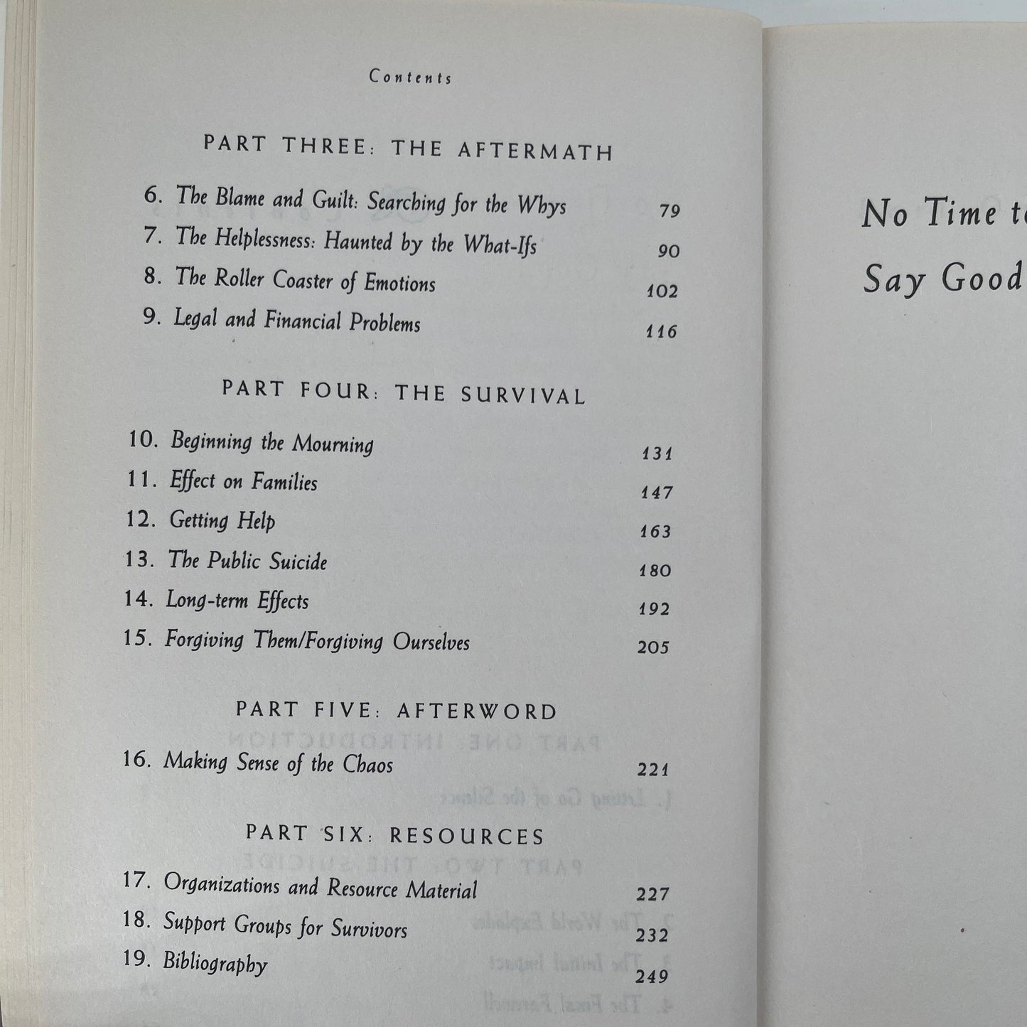 No Time to Say Goodbye Surviving The Suicide Of A Loved One - Carla Fine - Condition Detail 3