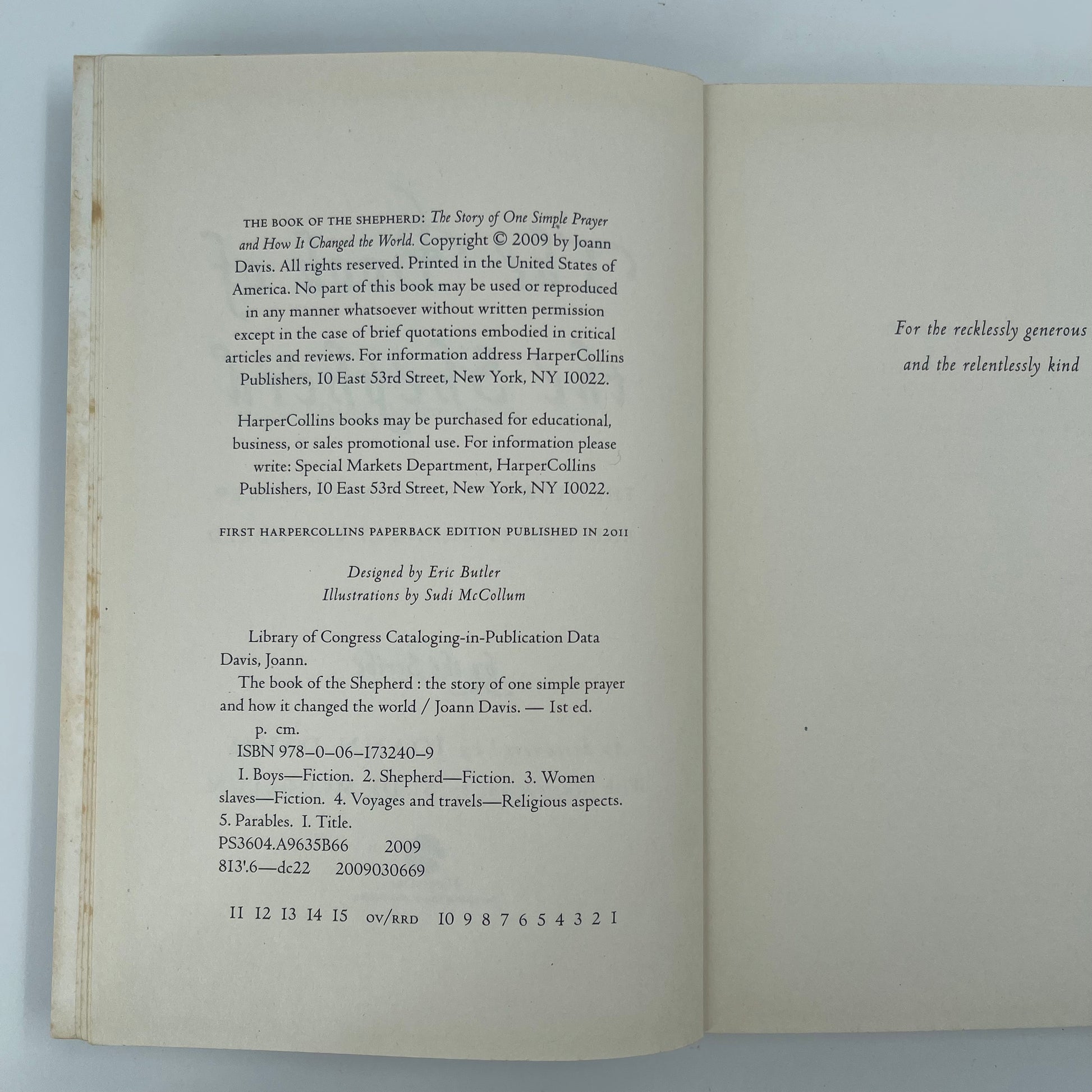 The Book of the Shepherd The Story of One Simple Prayer, and How It Changed the World - Joann Davis - Condition Detail 2