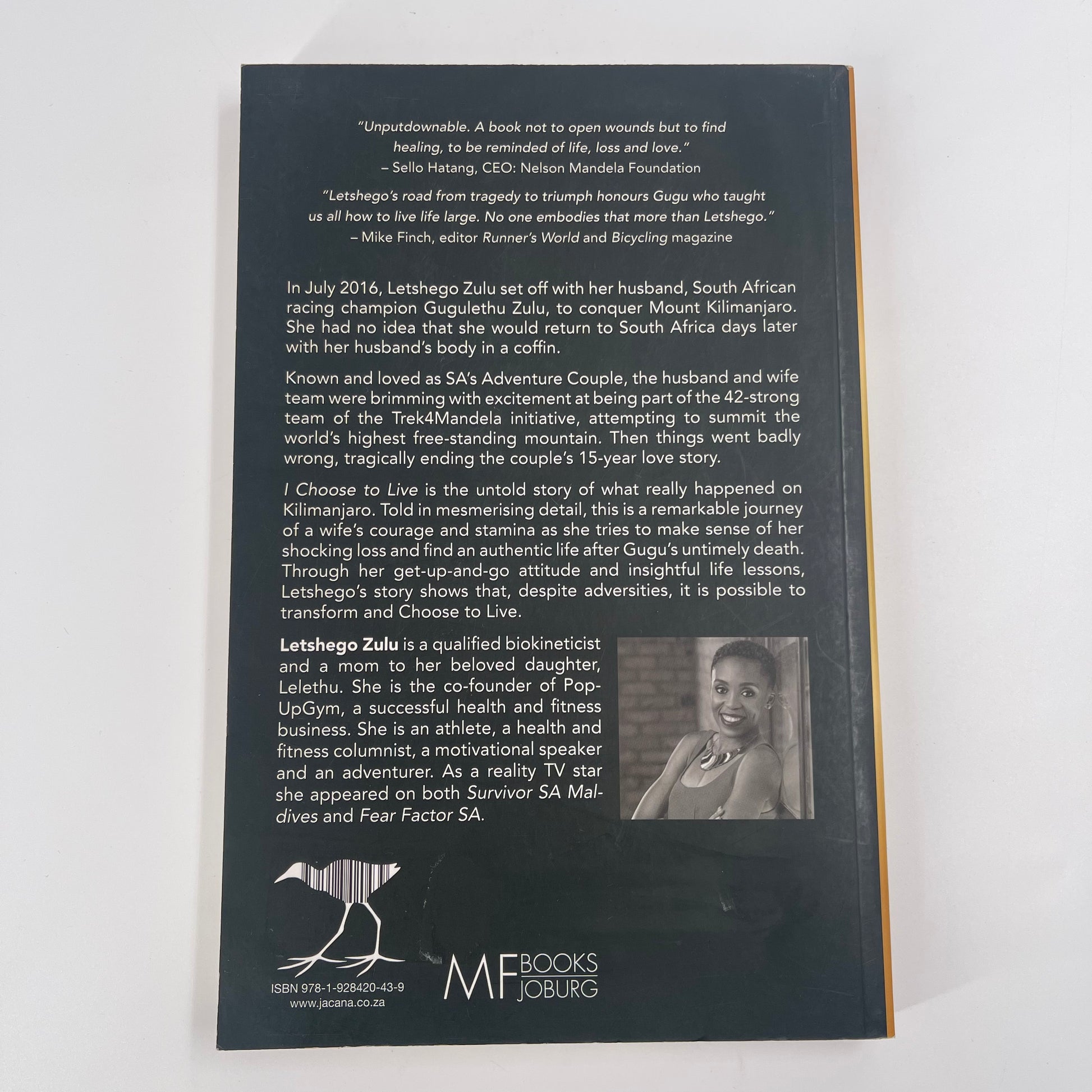 I Choose to Live Life After Losing Gugu - Letshego Zulu - Back Cover
