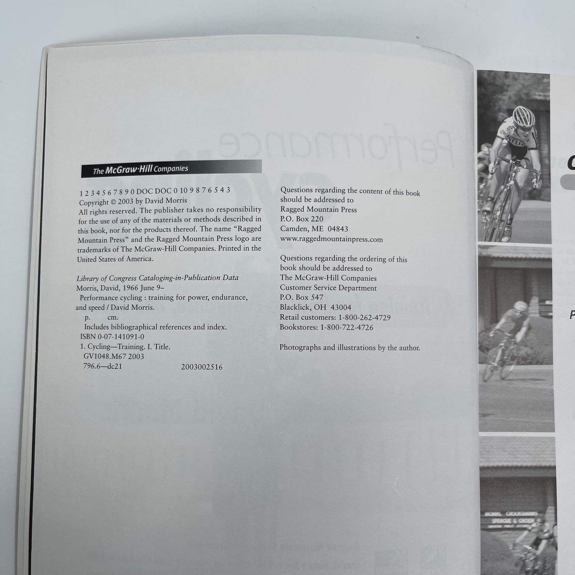 Performance cycling: training for power, endurance, and speed - Morris - Condition Detail 3
