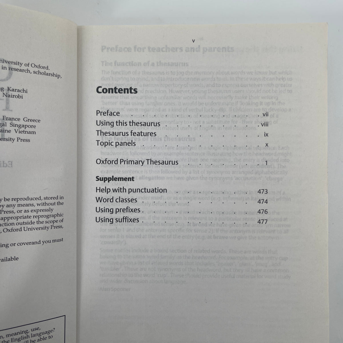 Oxford Primary Thesaurus New Edition - n/a - Back Cover
