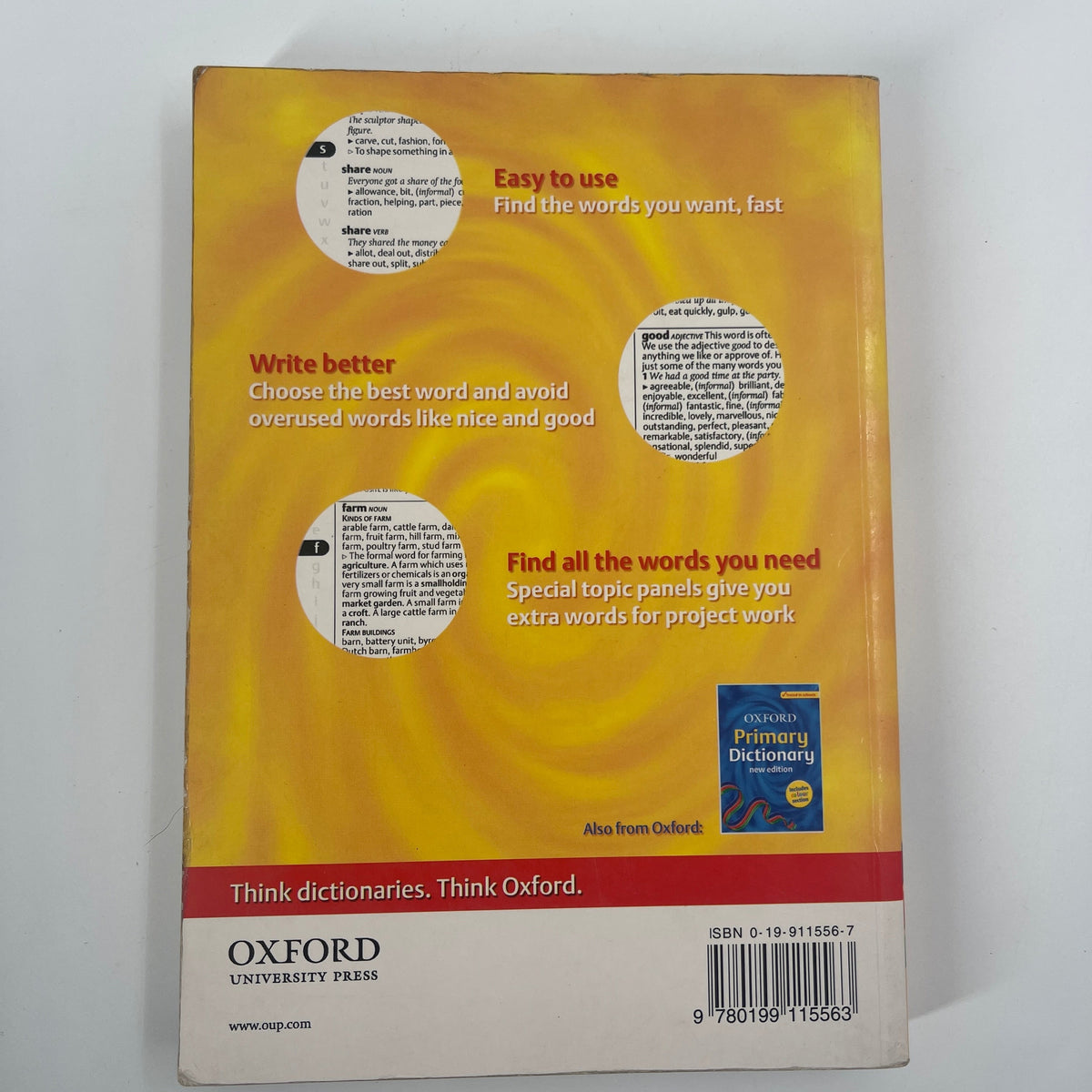 Oxford Primary Thesaurus New Edition - n/a - Bottom Edge