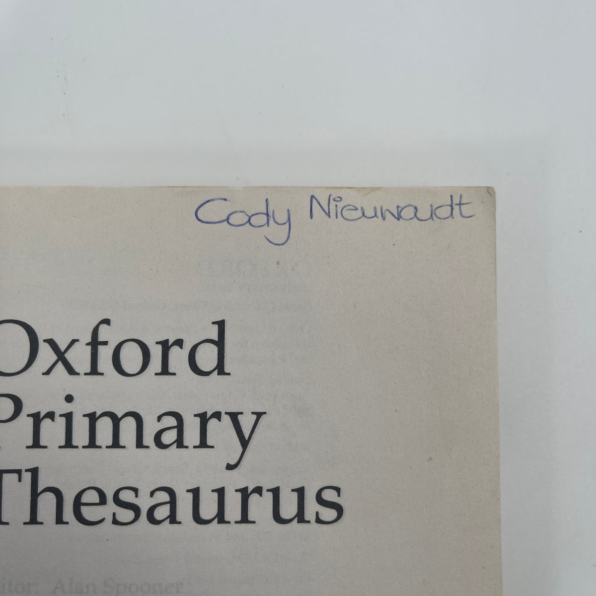 Oxford Primary Thesaurus New Edition - n/a - Condition Detail 2