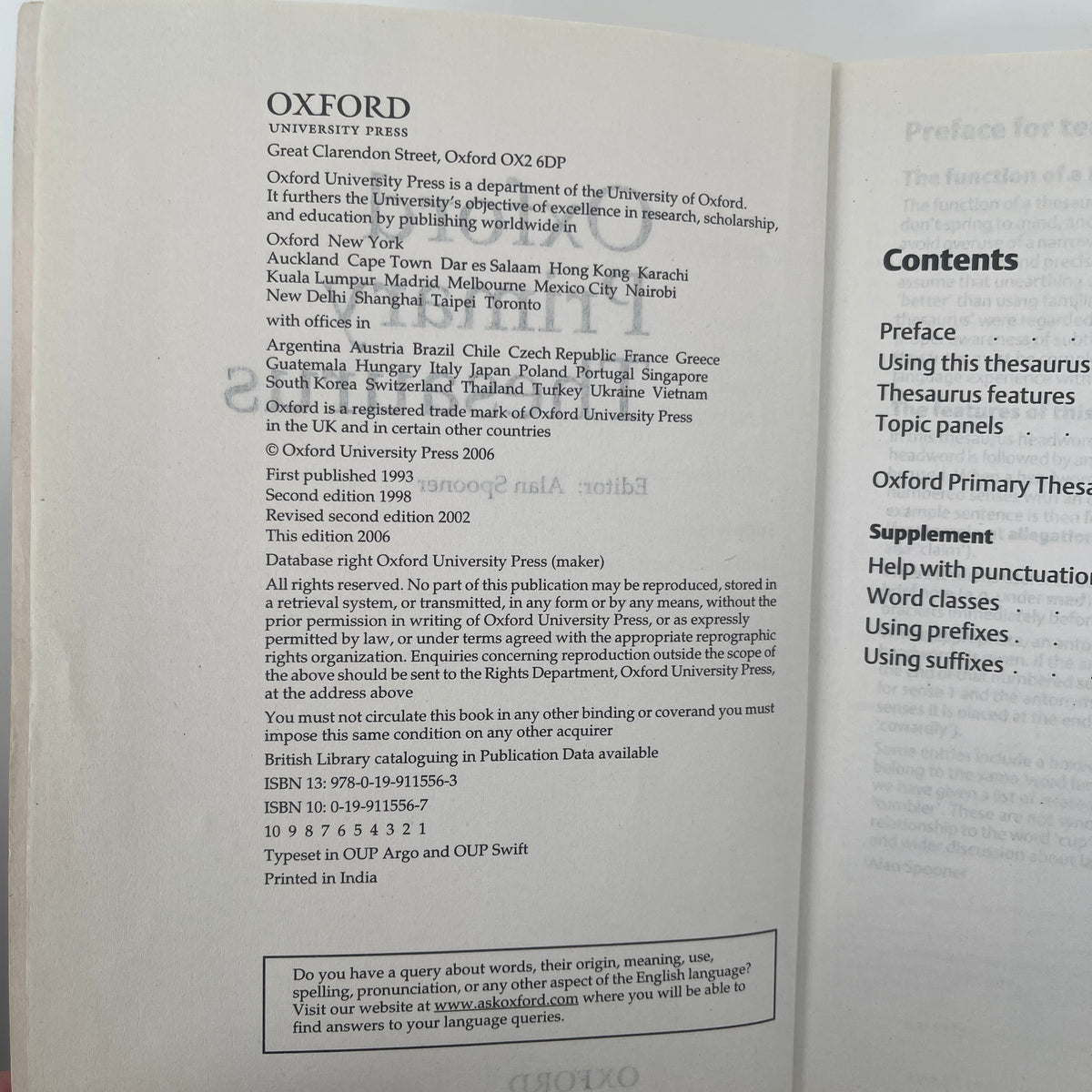 Oxford Primary Thesaurus New Edition - n/a - Condition Detail 3