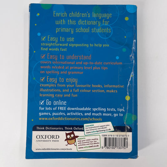 Oxford Primary Dictionary - Allen, R. E., Delahunty, Andrew, O'Neill, Mary, Rennie, Susan - Back Cover