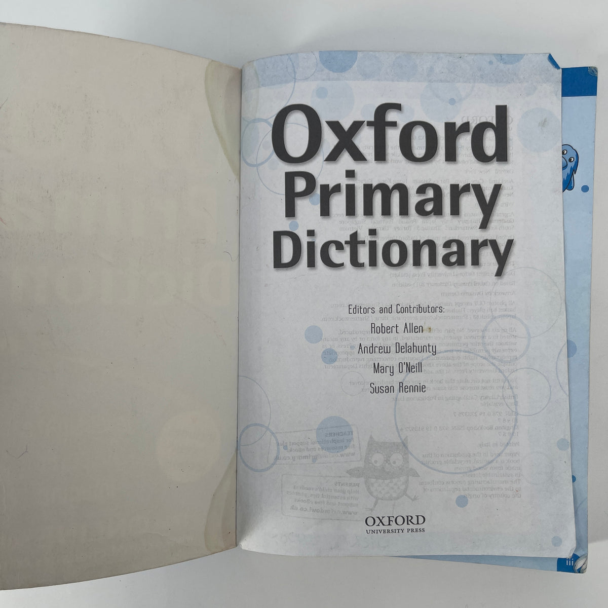 Oxford Primary Dictionary - Allen, R. E., Delahunty, Andrew, O'Neill, Mary, Rennie, Susan - Condition Detail 1