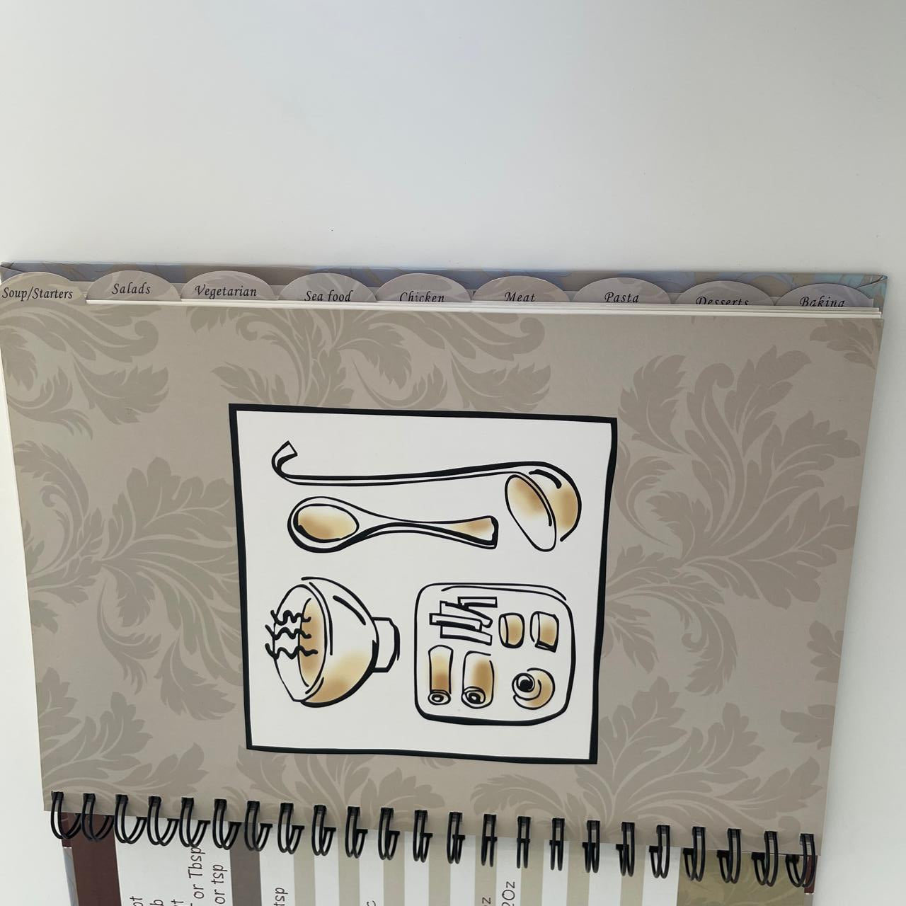 Blank Vintage Recipe Book (Spiral-Bound)