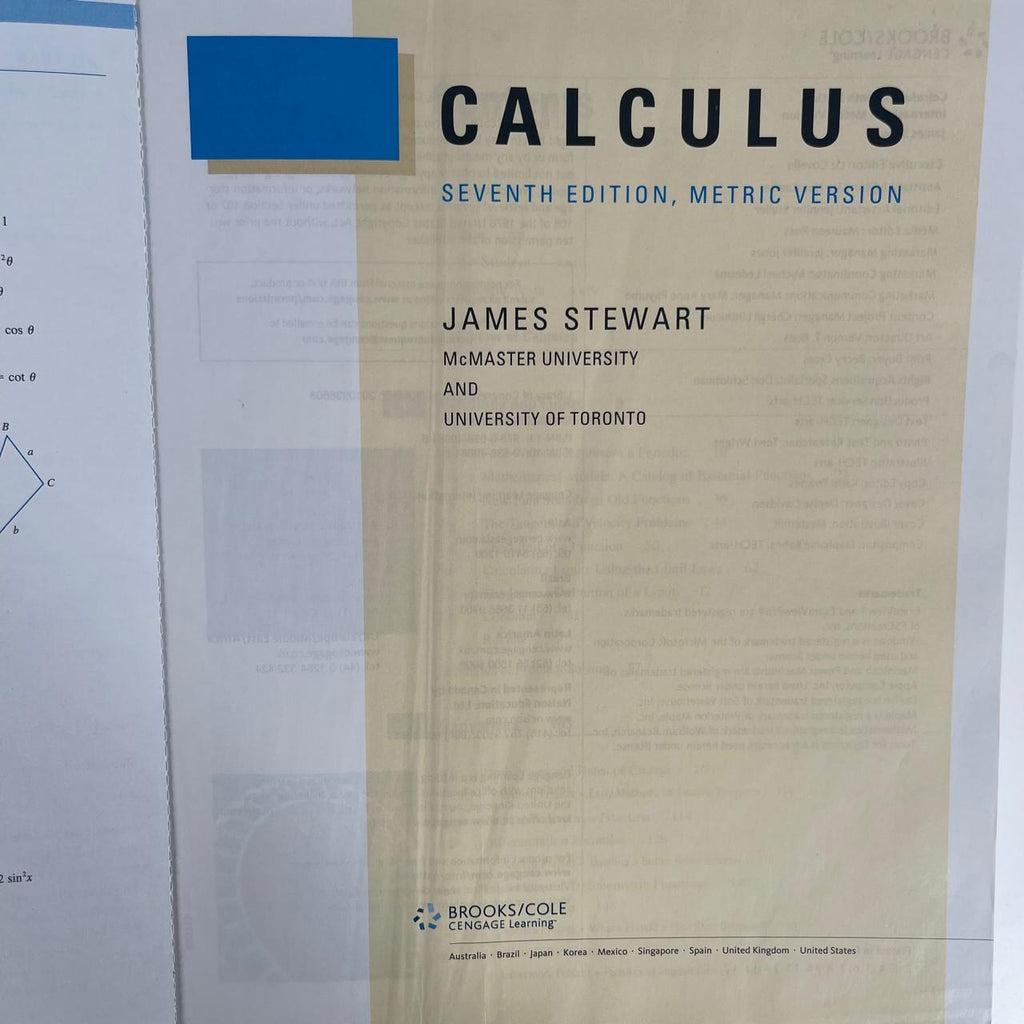 Calculus (7th Edition) — International Metric Edition