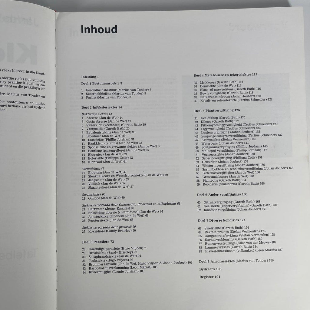 Kleinvee-Siektes - Jan de Wet & Gareth Bath