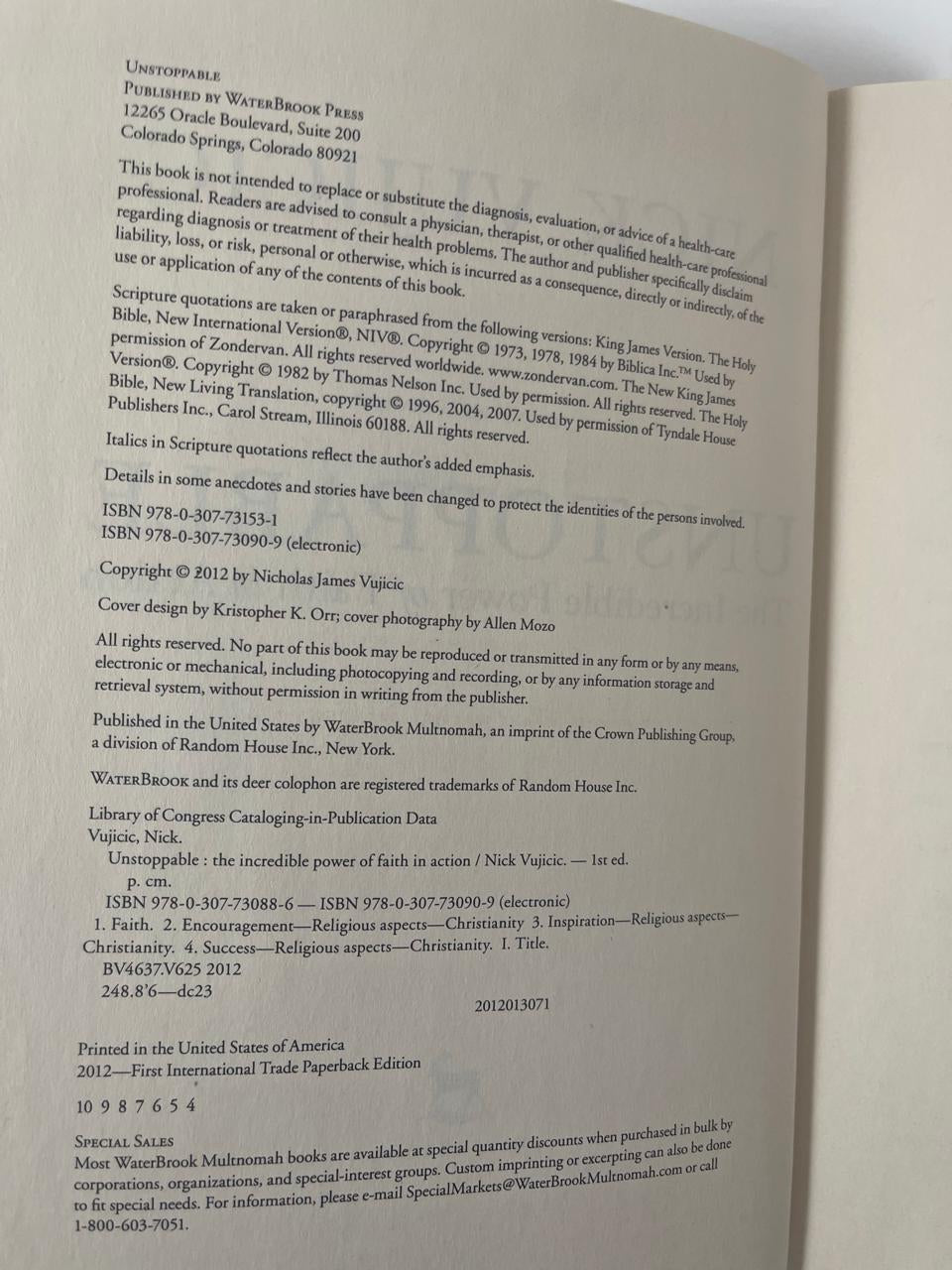 Unstoppable — Nick Vujicic