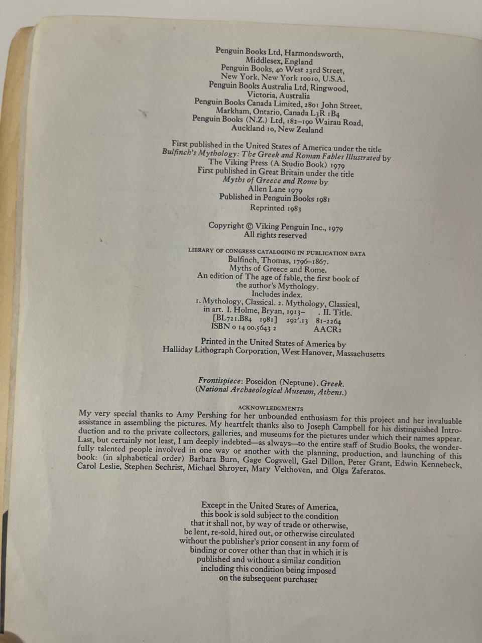 Myths of Greece and Rome - Thomas Bulfinch