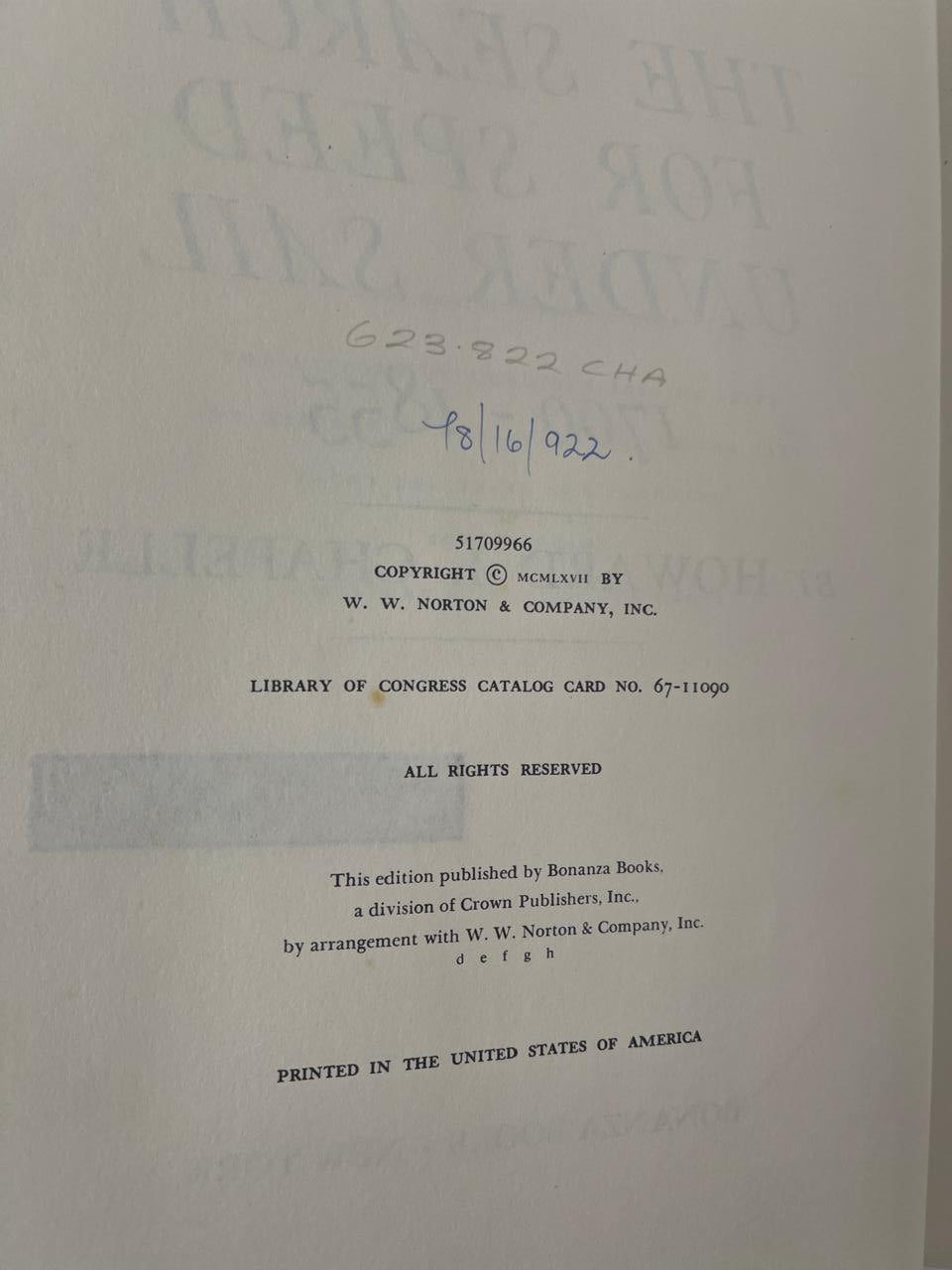 The Search for Speed Under Sail: 1700-1855 - Howard I. Chapelle