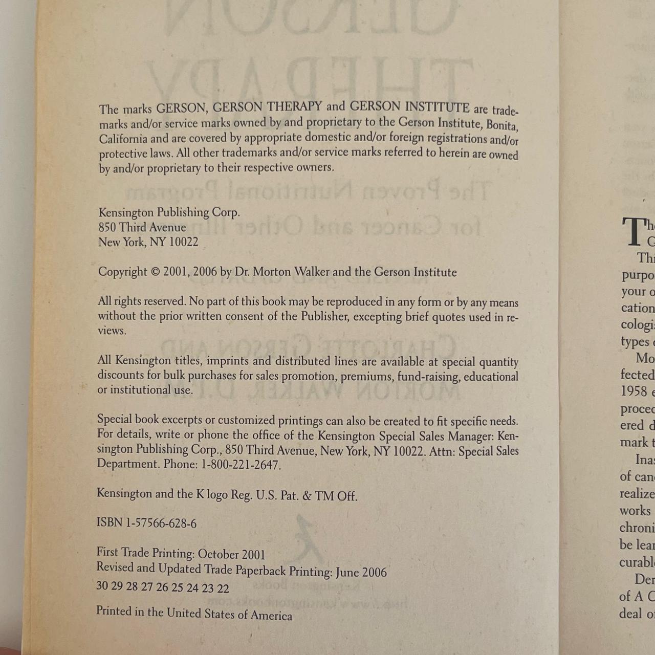 The Gerson Therapy: The Proven Nutritional Program for Cancer and Other Illnesses - Charlotte Gerson & Morton Walker