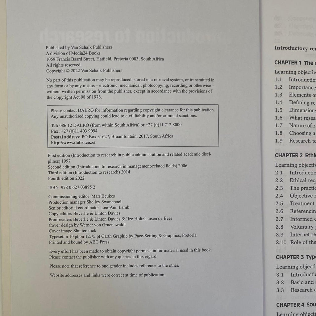 Introduction to Research (Fourth Edition) - A. Jakoet-Salie