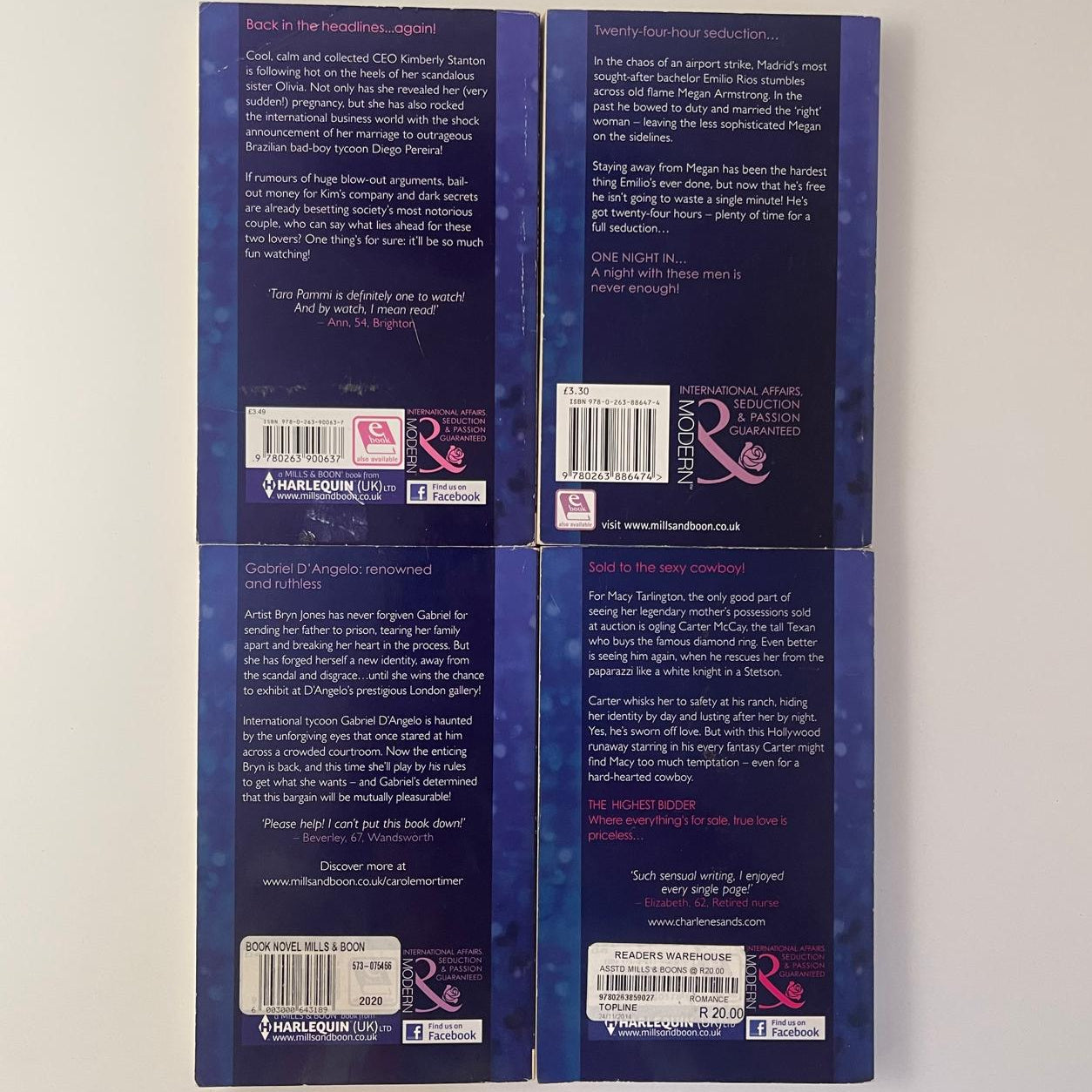 Mills & Boon Modern – Set of 4 Contemporary Romances