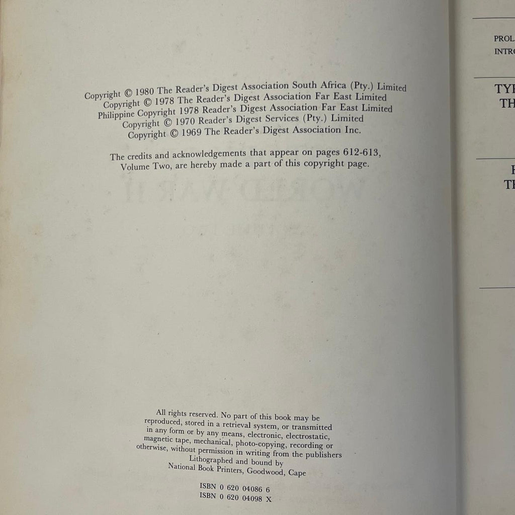 Reader’s Digest Illustrated Story of World War II – Volume 2: The Allies Retreat No More