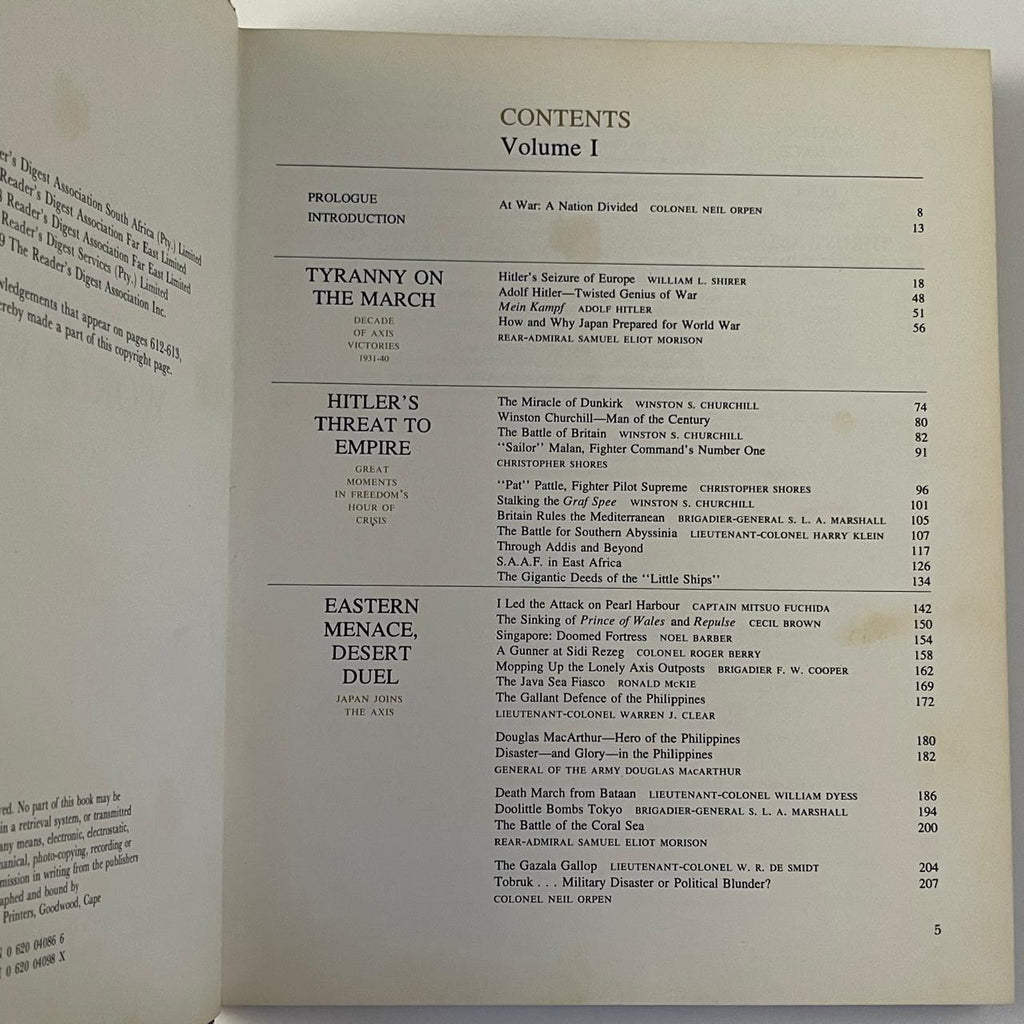 Reader’s Digest Illustrated Story of World War II – Volume 1: The Menace of the Third Reich