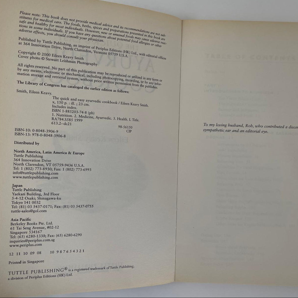 The Quick & Easy Ayurvedic Cookbook - Eileen Keavy Smith