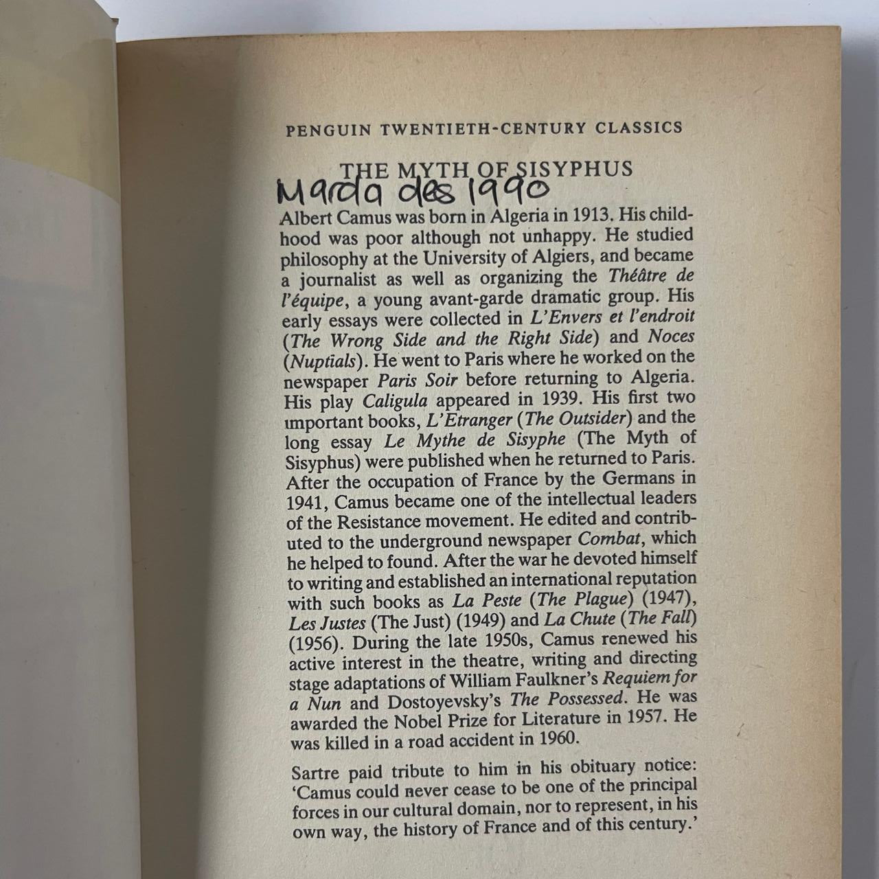 The Myth of Sisyphus - Albert Camus