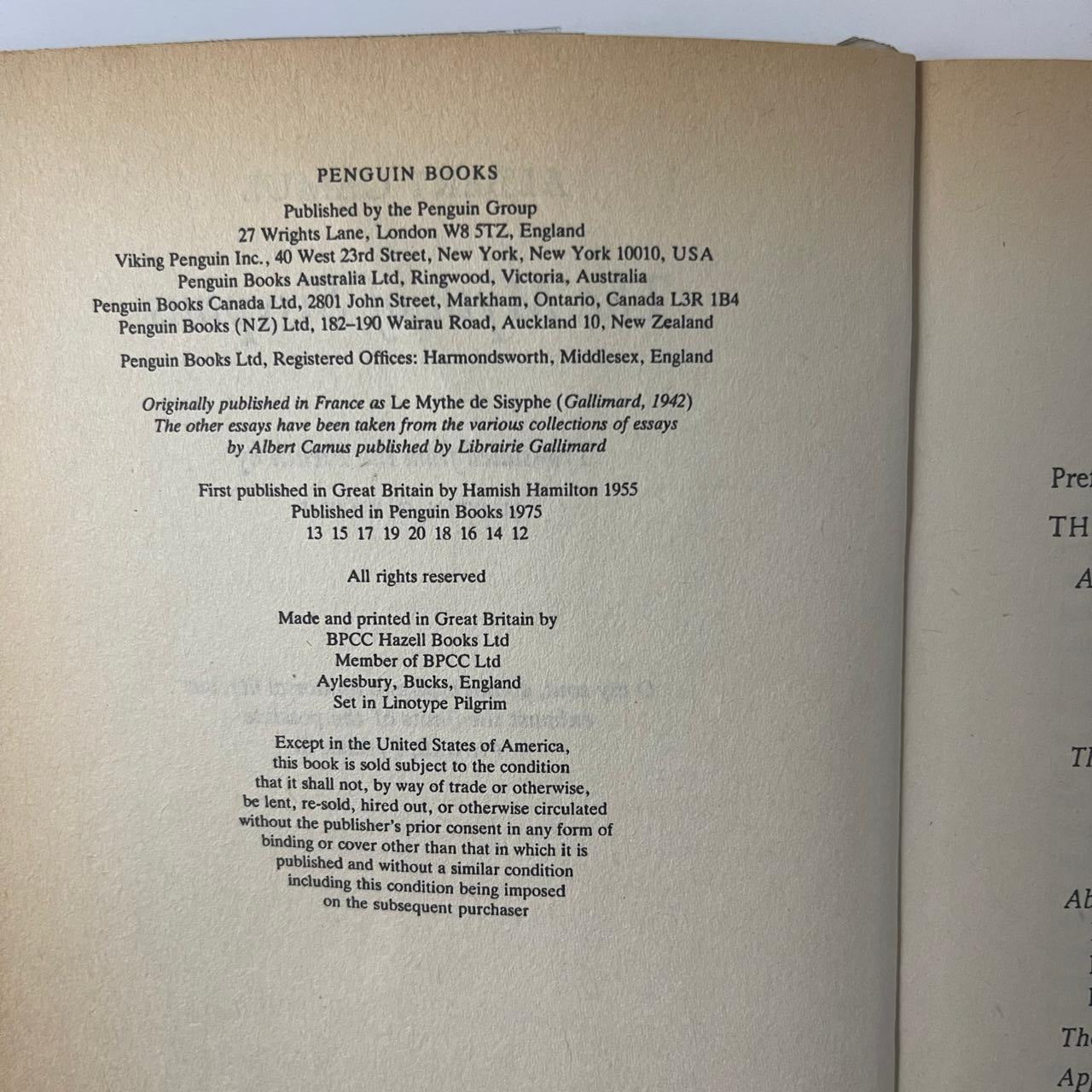 The Myth of Sisyphus - Albert Camus