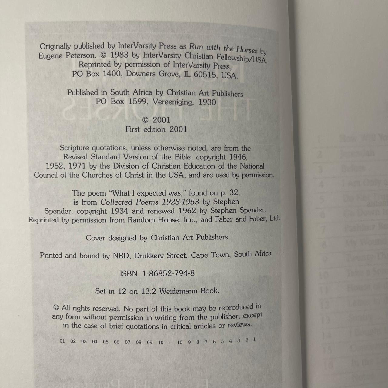 Run with the Horses: The Quest for Life at Its Best — Eugene H. Peterson
