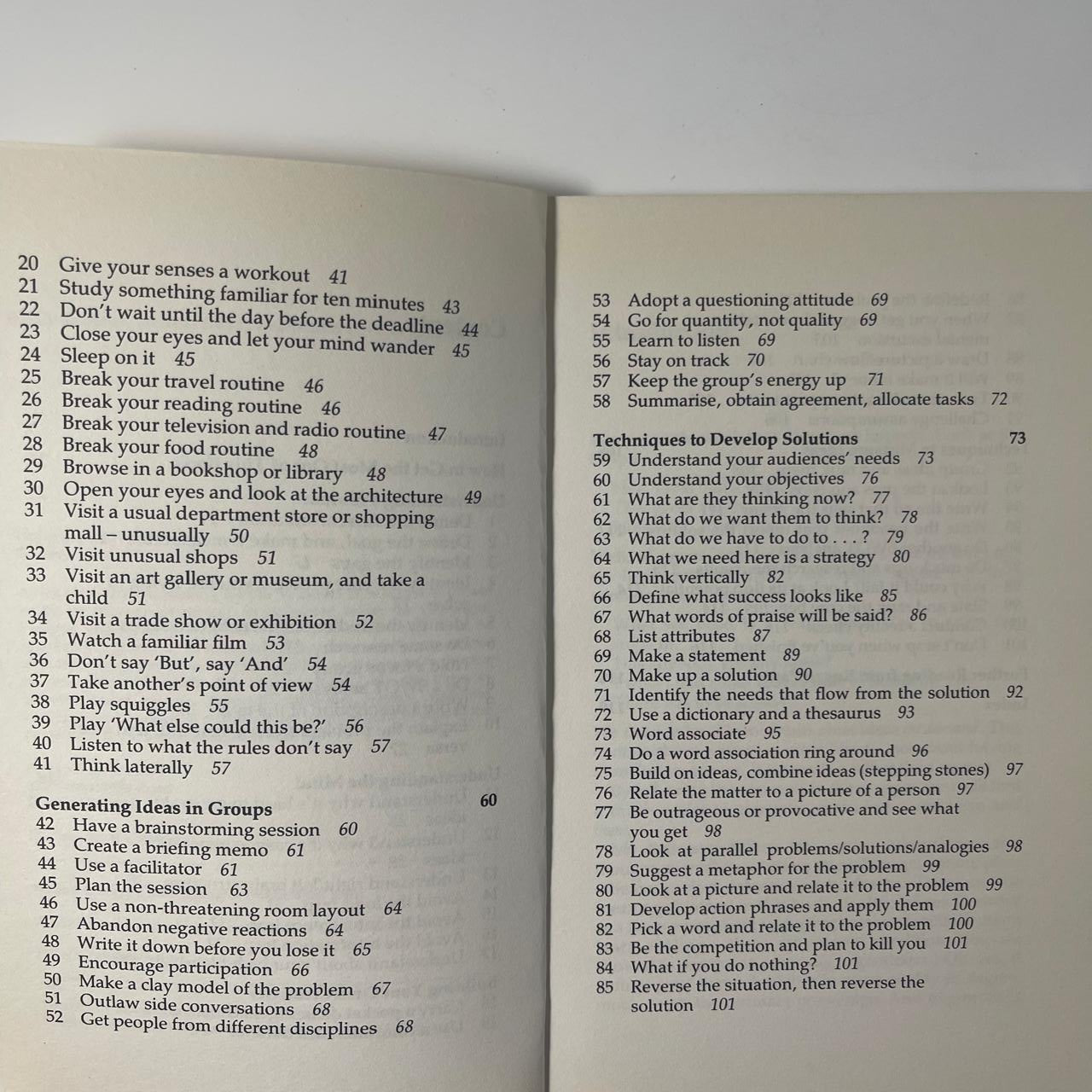101 Ways to Generate Great Ideas — Timothy R. V. Foster