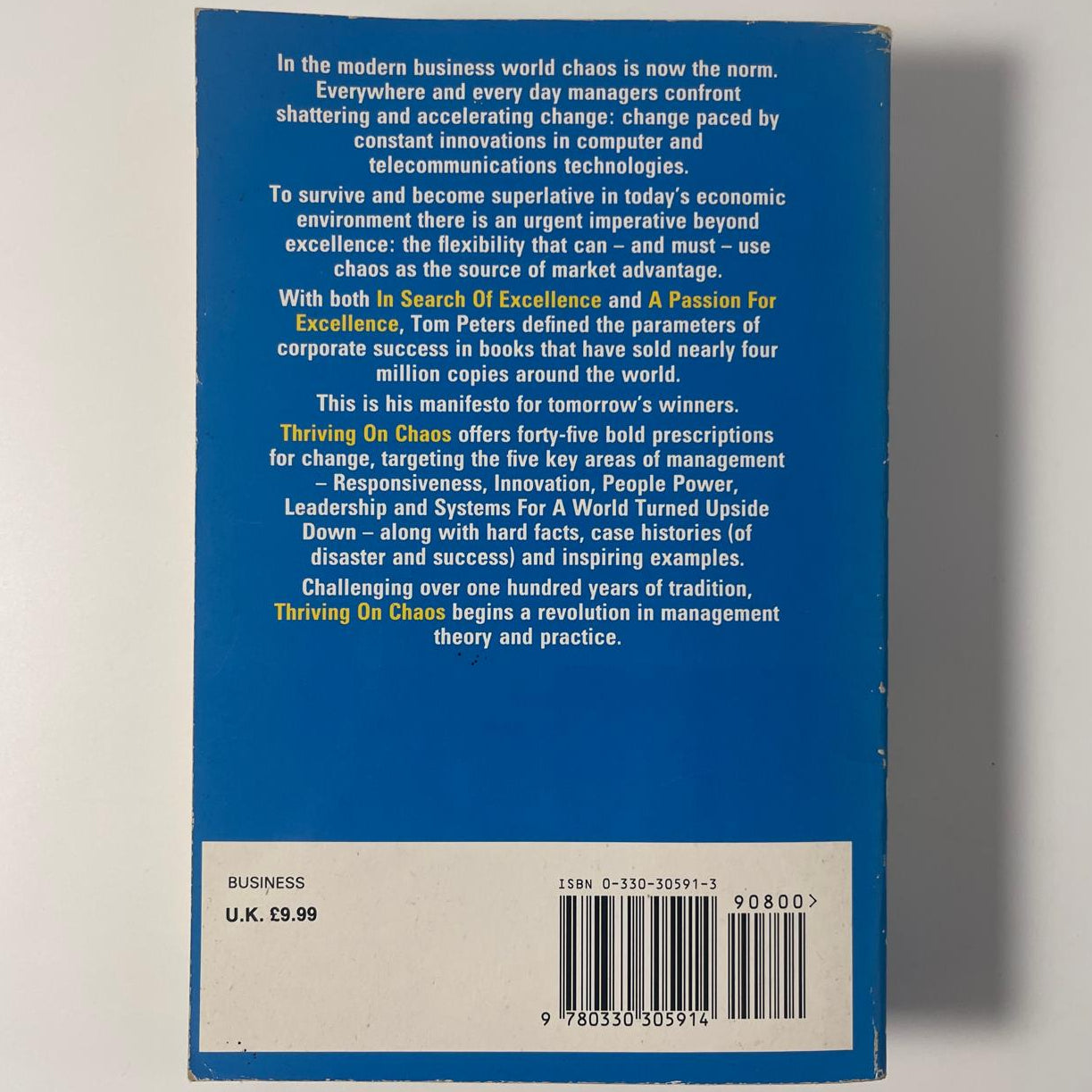 Thriving on Chaos: Handbook for a Management Revolution — Tom Peters