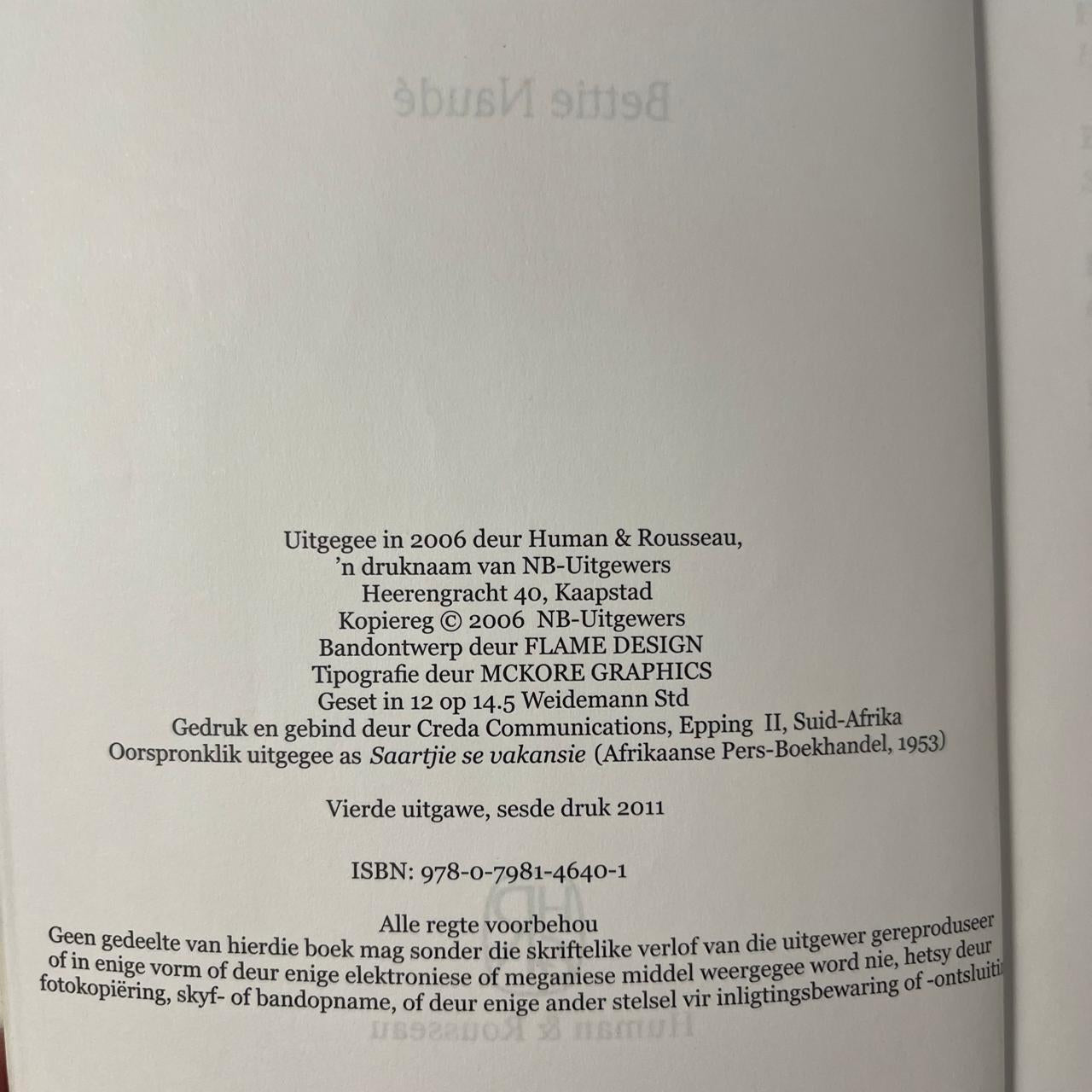 Saartjie se Vakansie - Boek 2 - Bettie Naudé