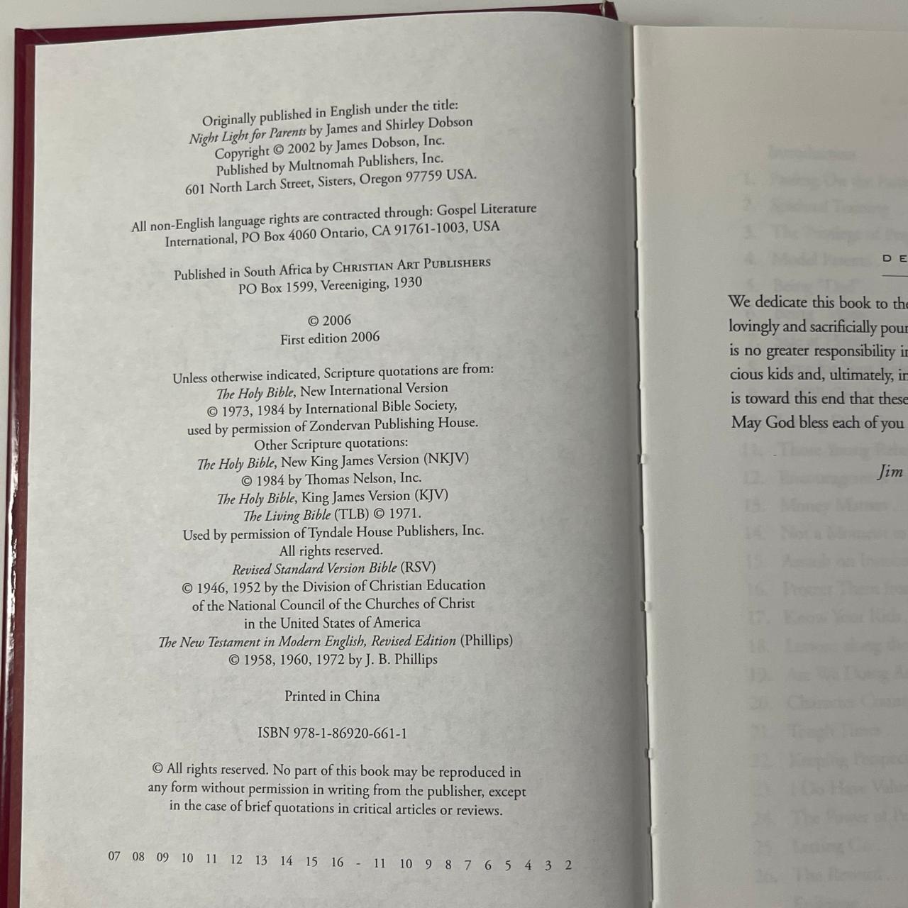 Night Light for Parents - Dr. James Dobson & Shirley Dobson