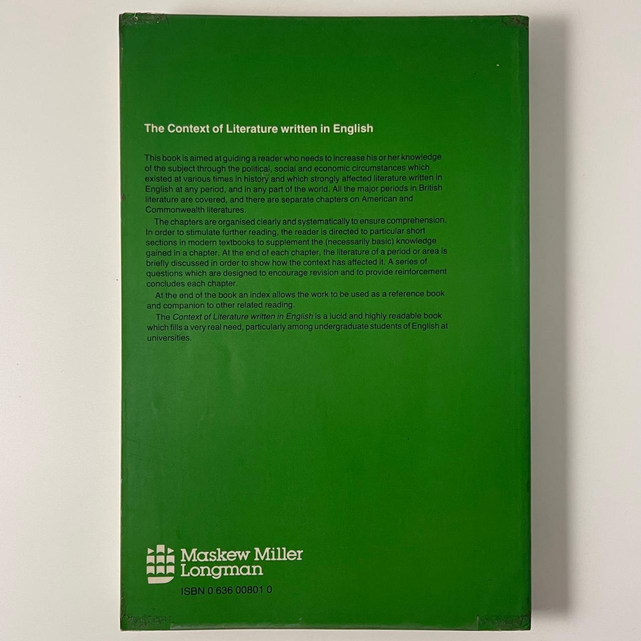 The Context of Literature Written in English - Alex Potter