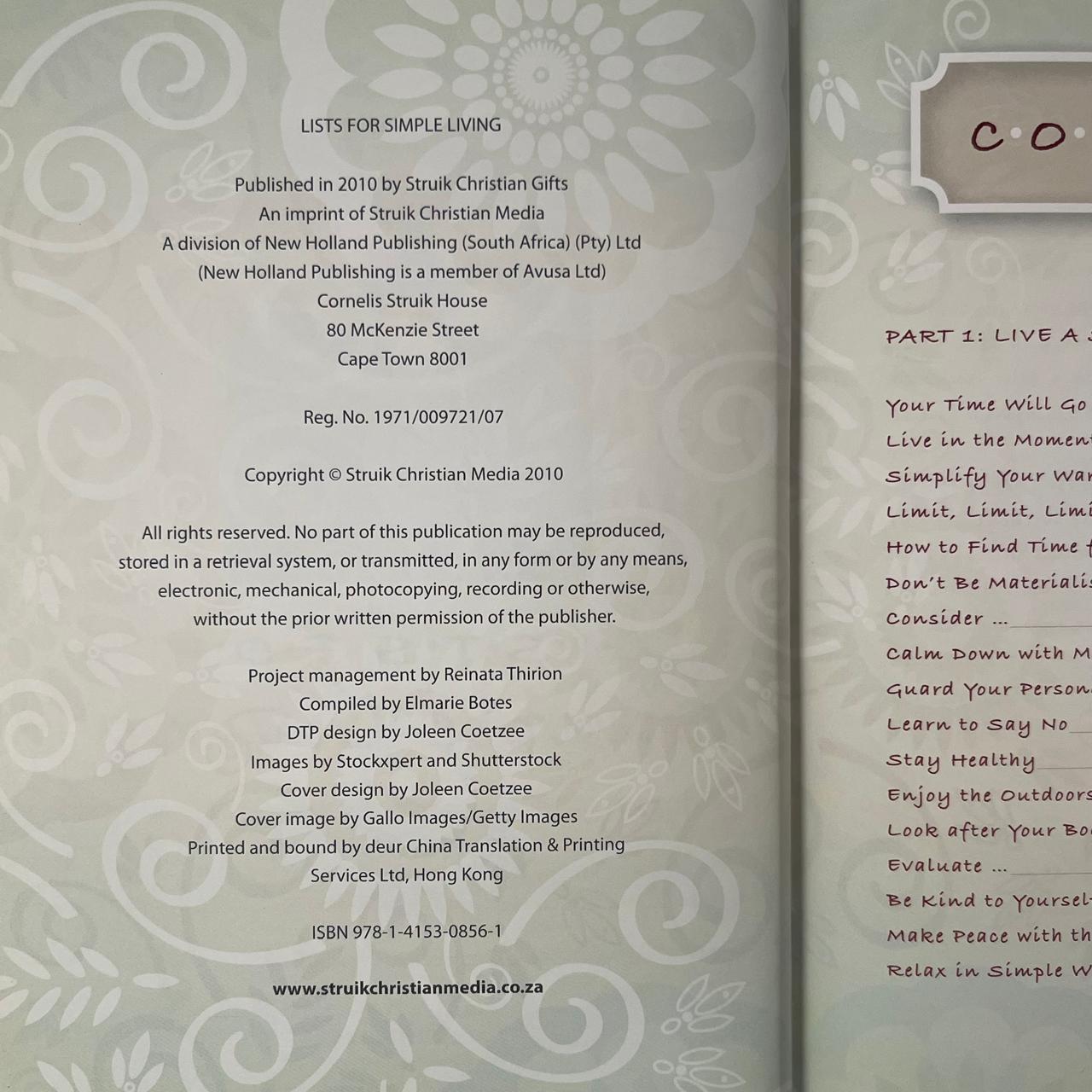 Lists for Simple Living: Ideas for Simplicity and Happiness - Regina Brett