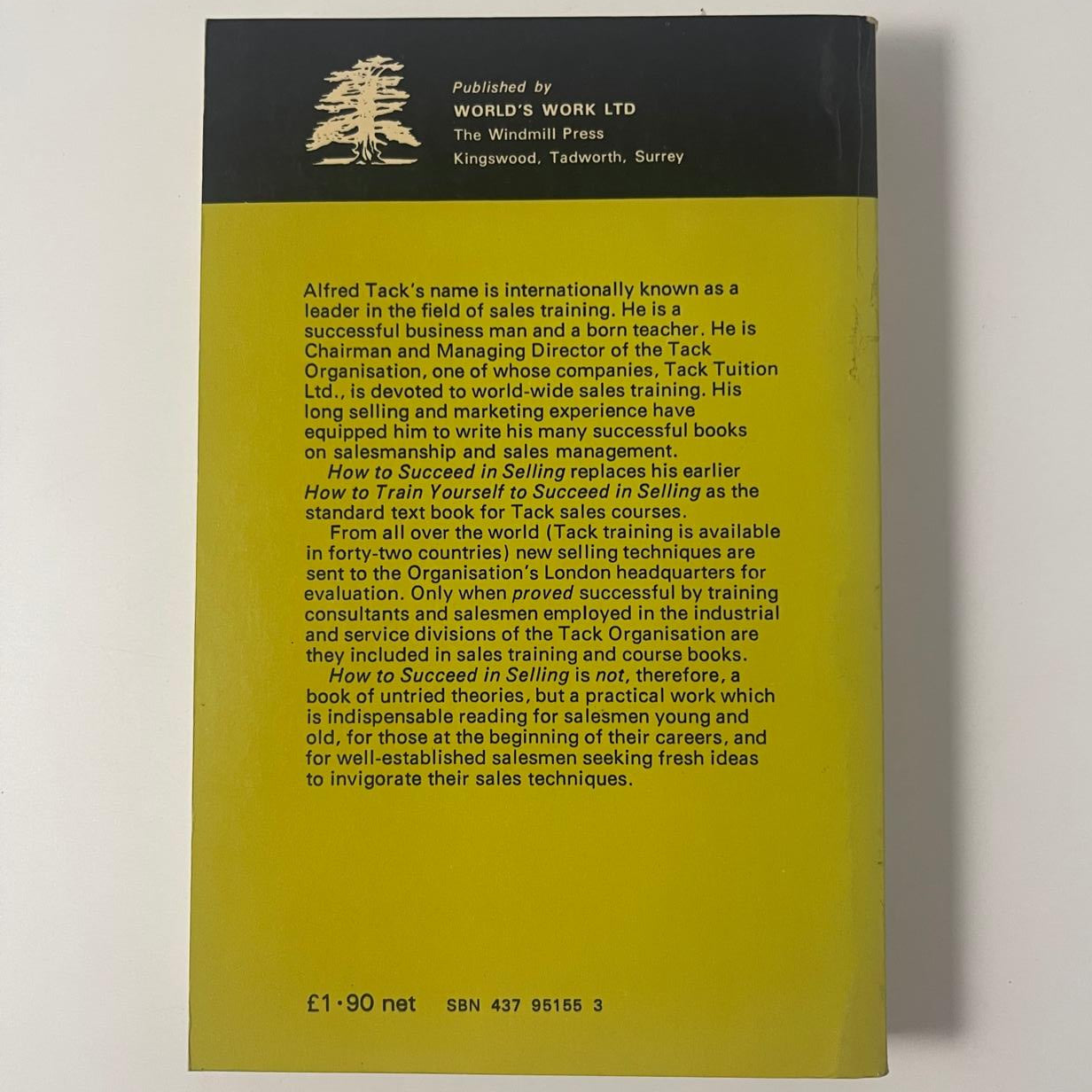 How to Succeed in Selling — Alfred Tack