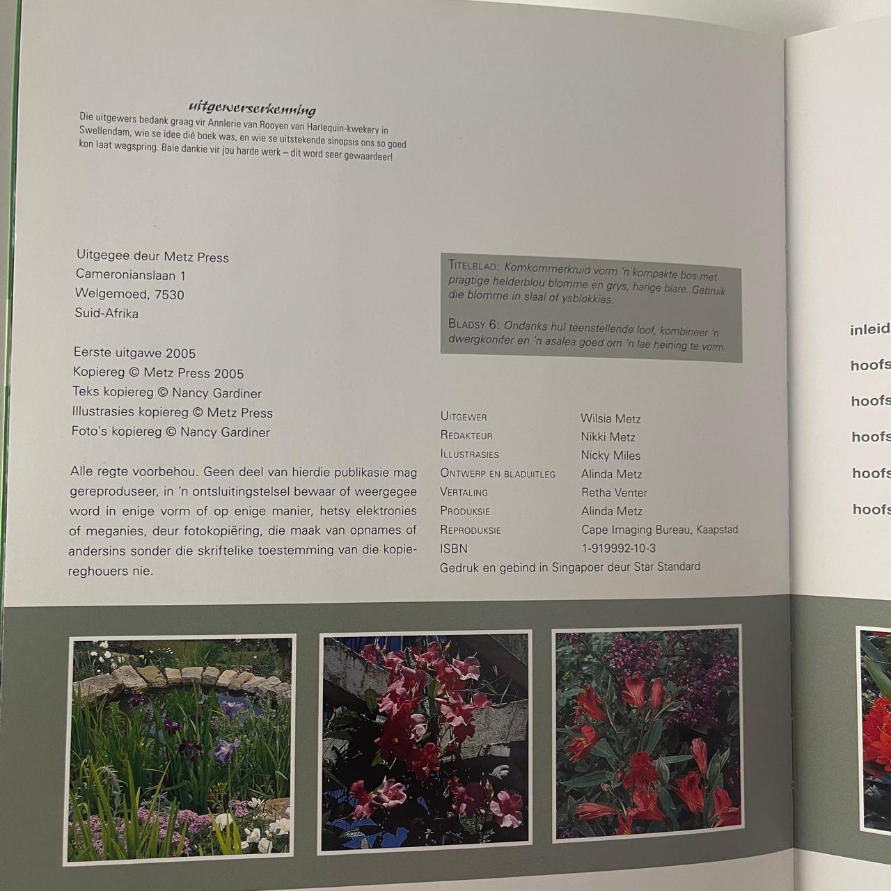 Bekostigbare Tuinmaak — Nancy Gardiner