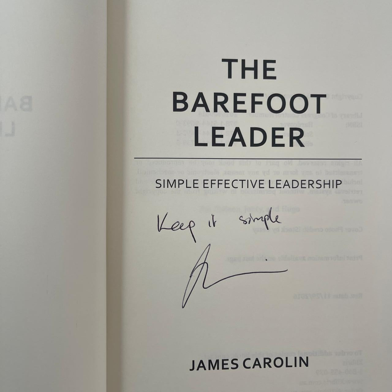 The Barefoot Leader - James Carolin