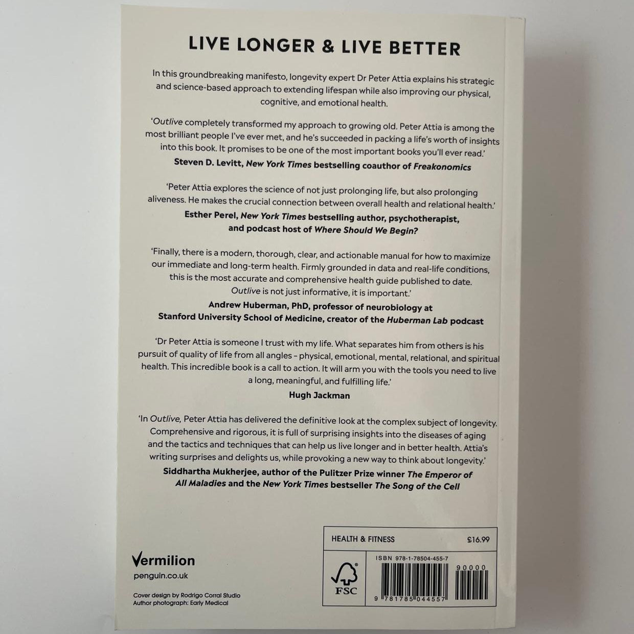 Outlive: The Science & Art of Longevity - Peter Attia (with Bill Gifford)