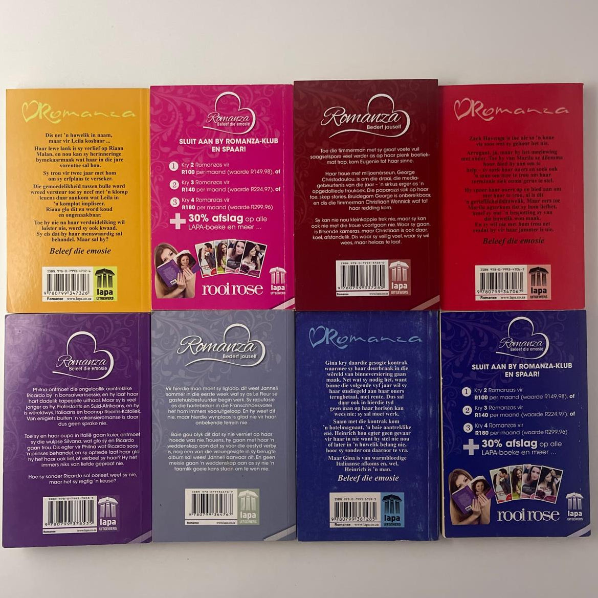 Afrikaanse Romanza Bundel 5 (8 Boeke)
