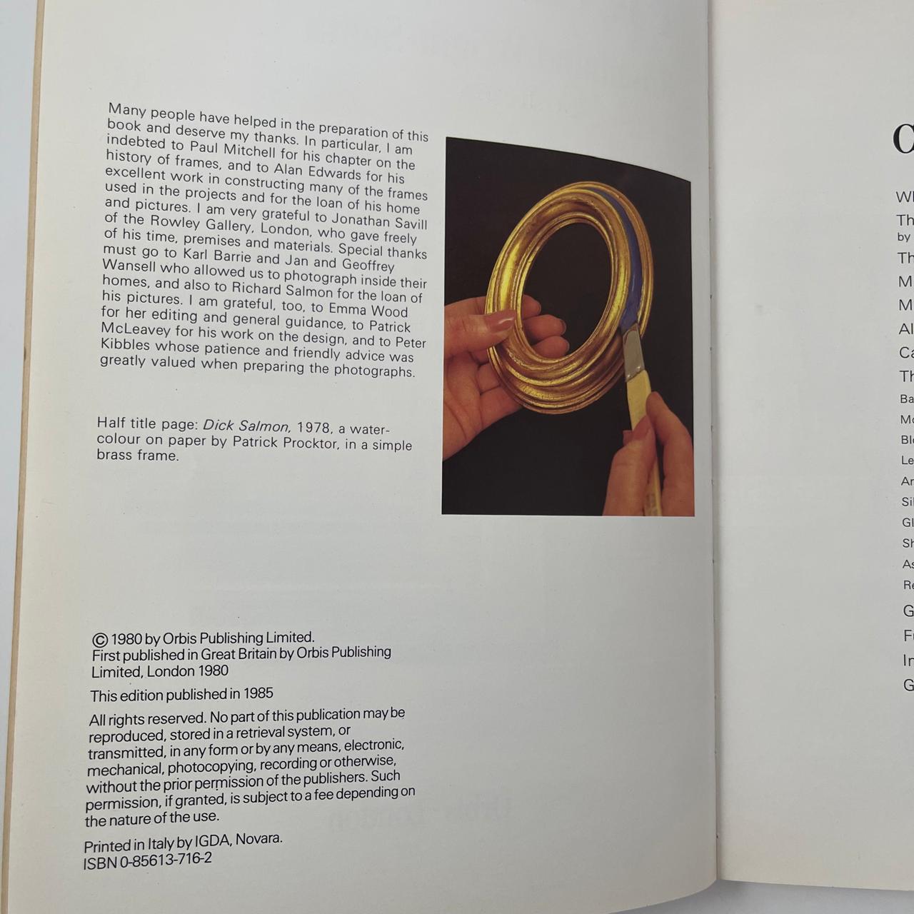 Picture Framing – Rosamund Wright-Smith