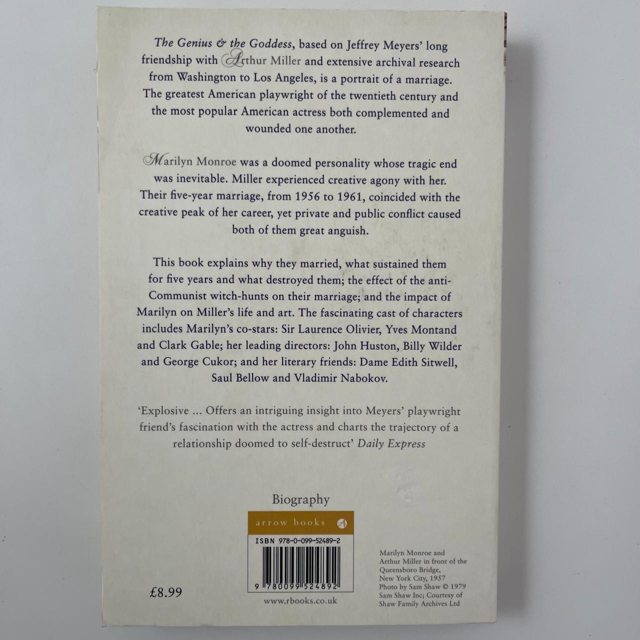 The Genius and the Goddess – Jeffrey Meyers