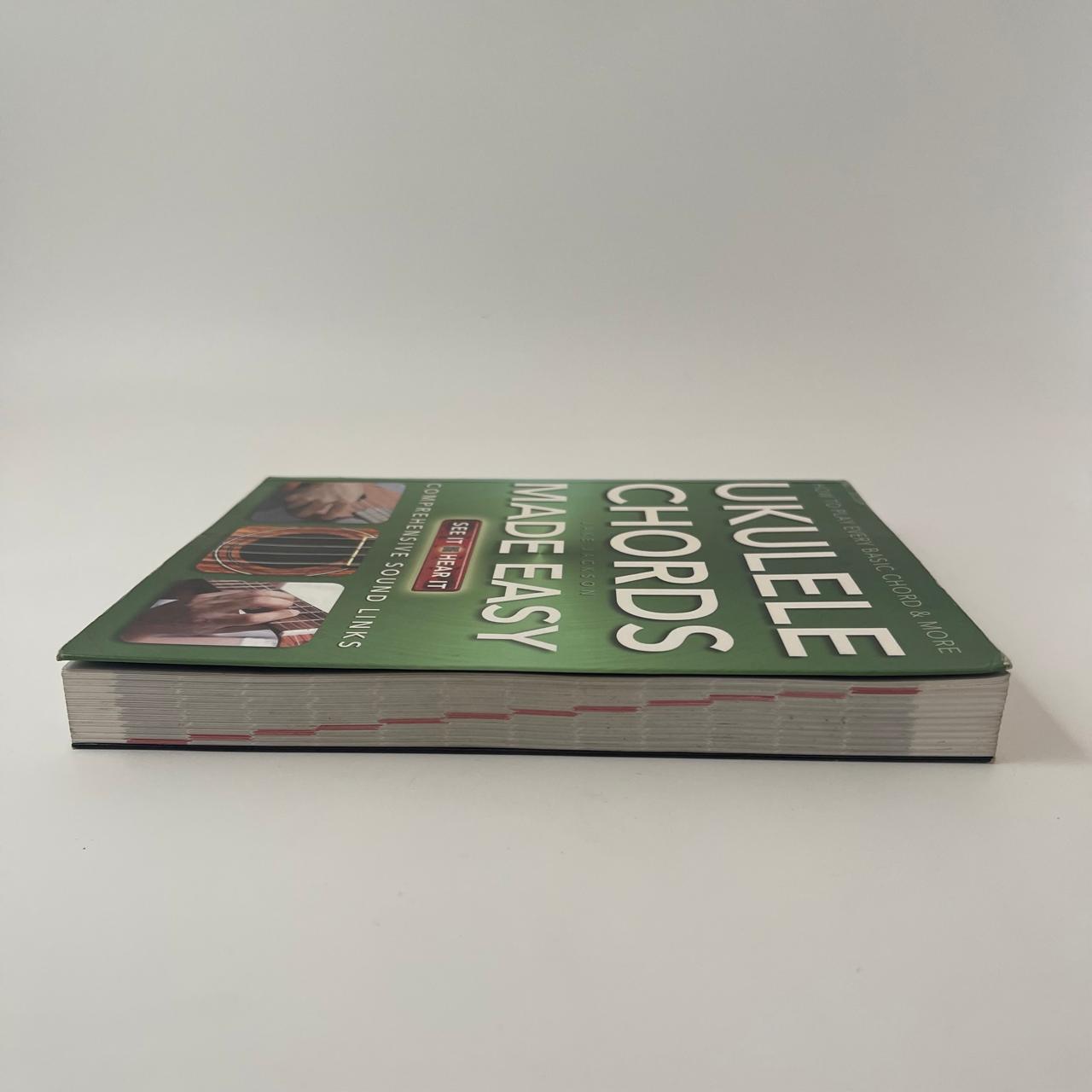 Book titled 'Ukulele Chords Made Easy' on a white background