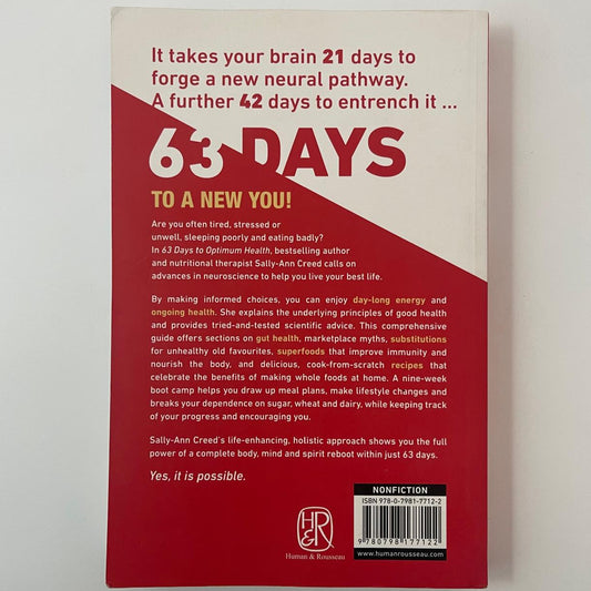 63 Days to Optimum Health by Sally-Ann Creed